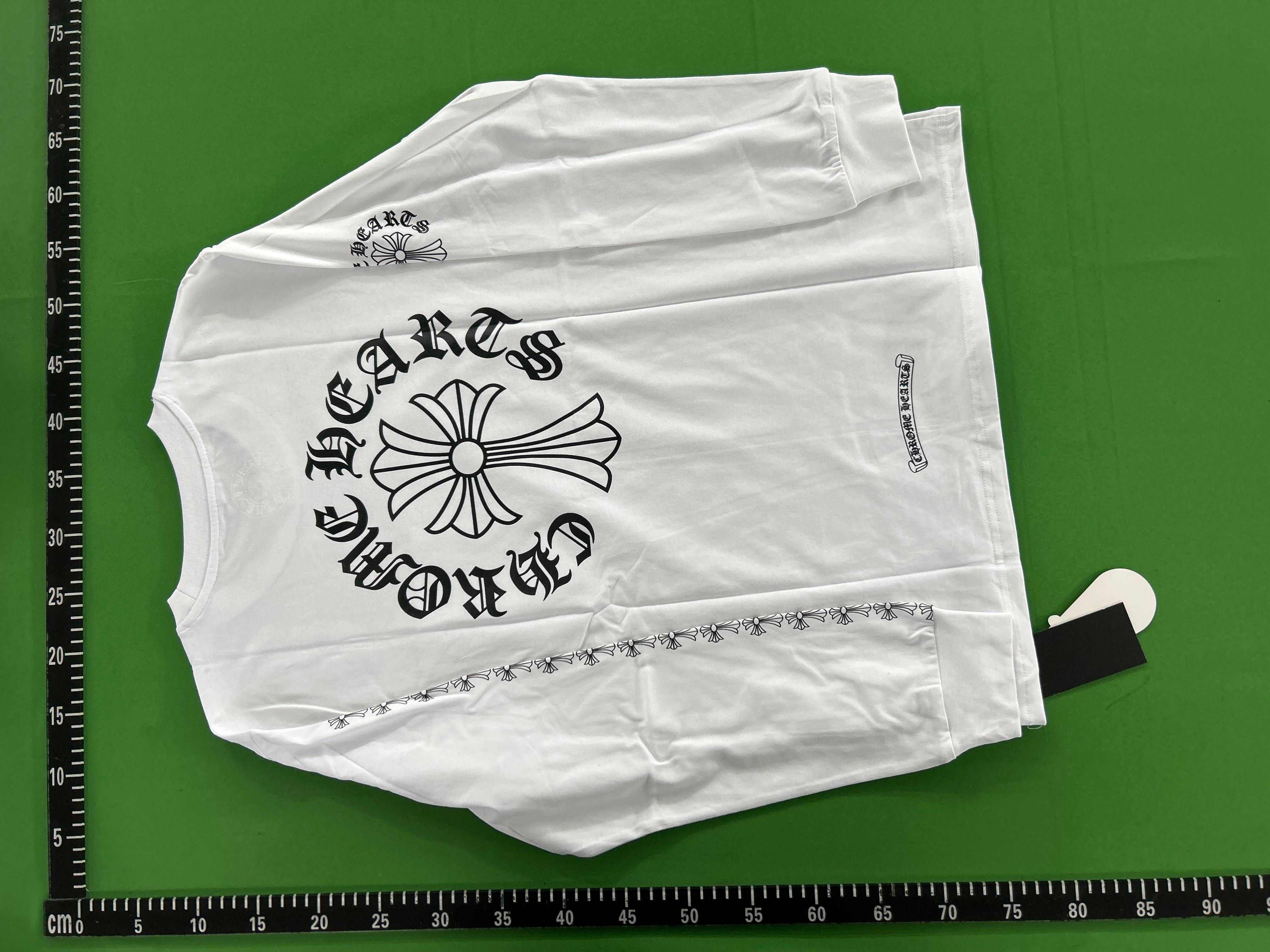 Foto QC 4 de Chrome Hearts T-shirt Horseshoe Raglan Long-Sleeve White Black
