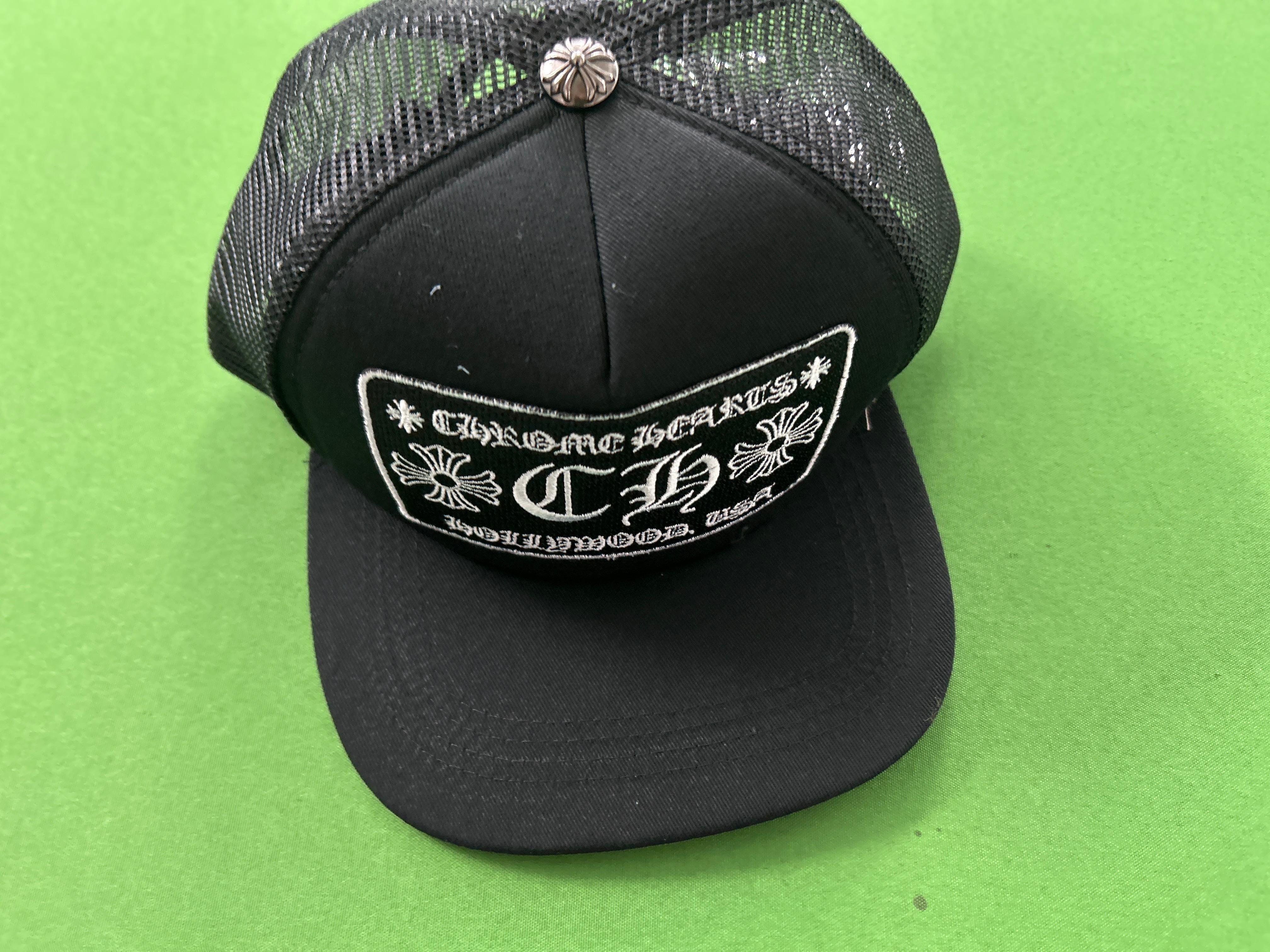 Foto QC 5 de Chrome Hearts CH Hollywood Trucker Cap Black