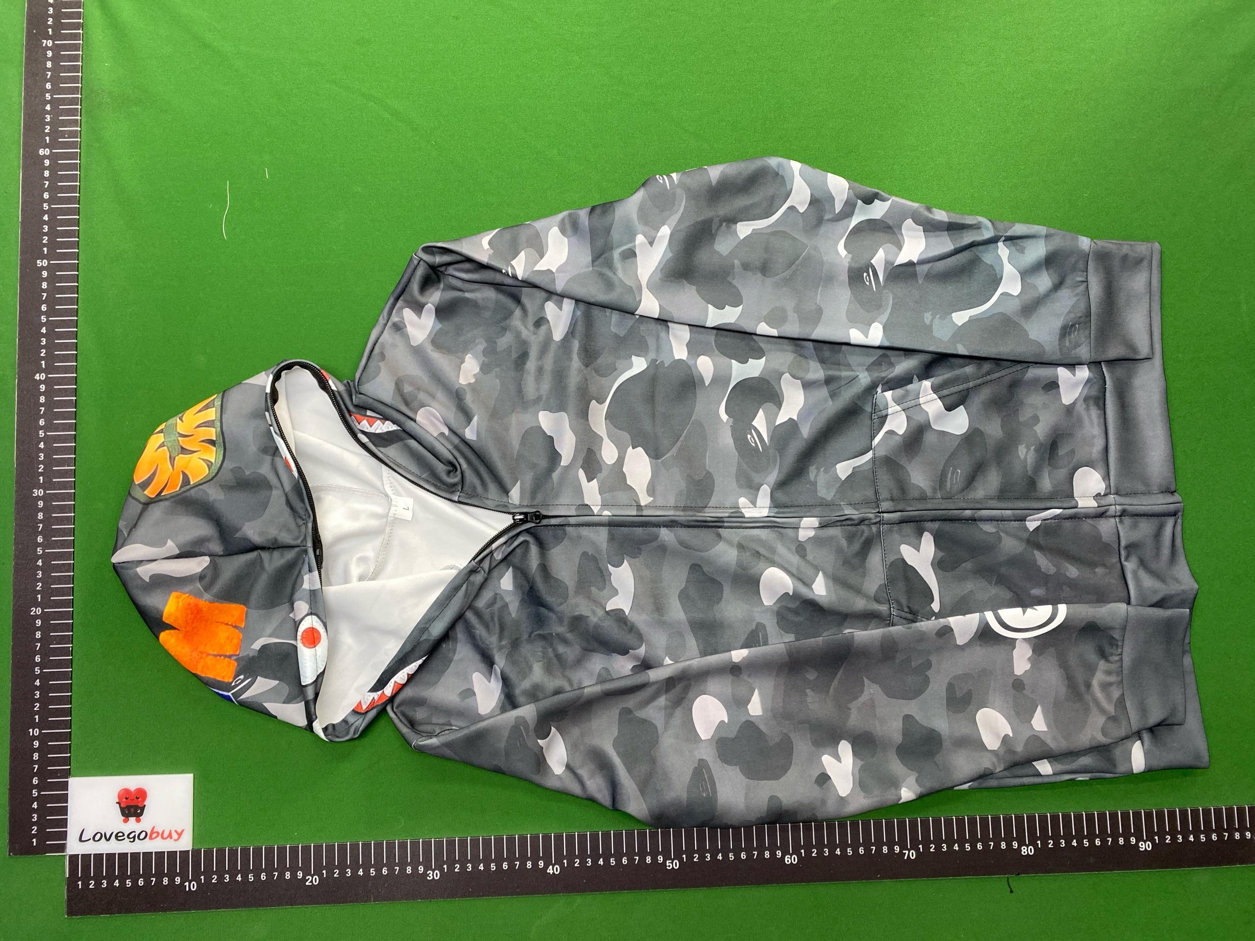 Foto QC 2 de Bape ABC Separate Shark Zip Sweater Camo Blue Pink
