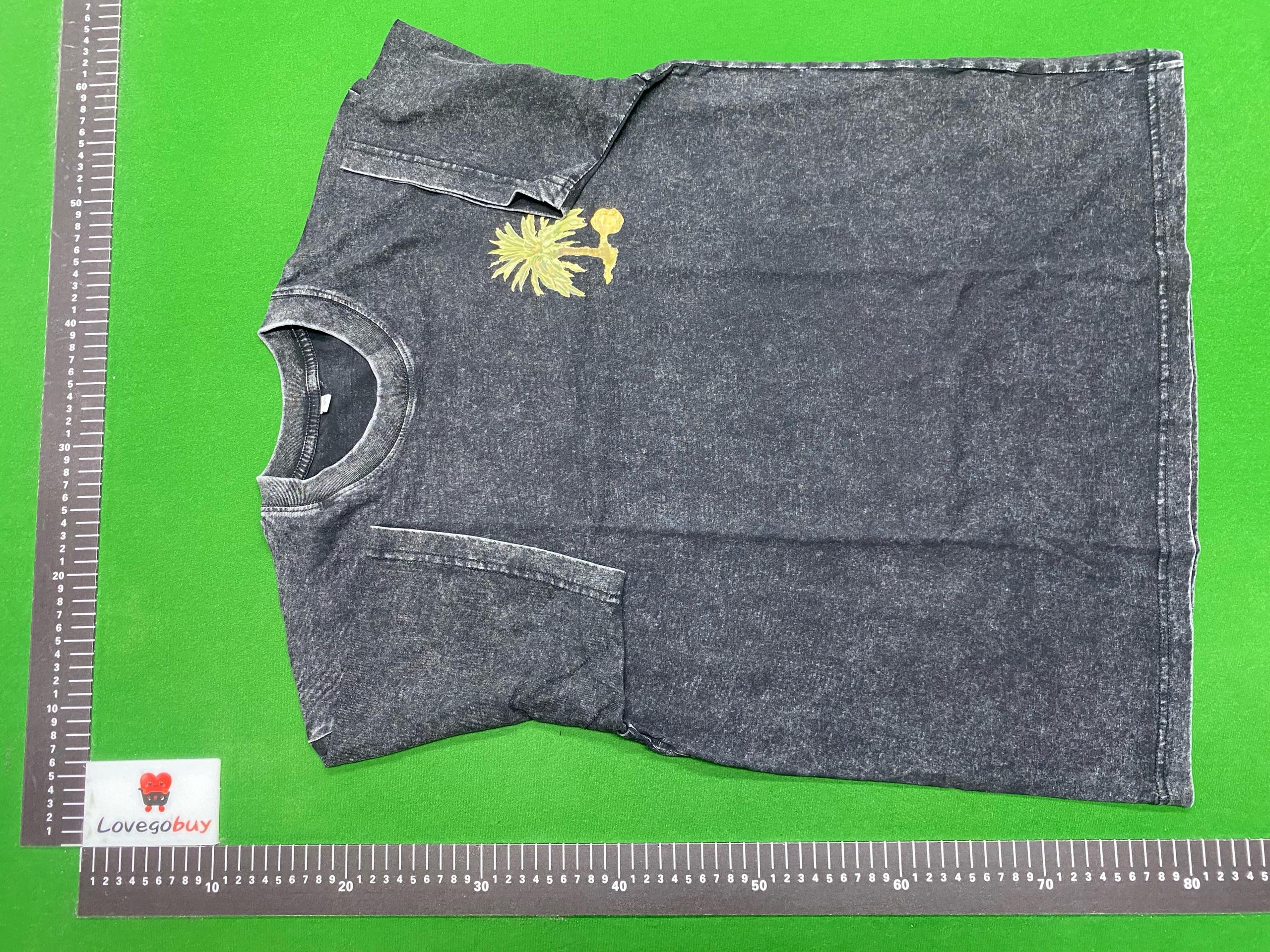 Foto QC 1 de Unbranded T-shirt Saudi Arabia +966 Sauditna Palm Tree Washed Black