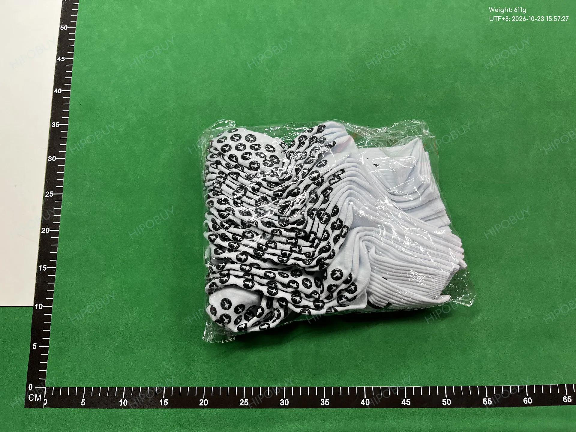 Foto QC 6 de Unbranded Crew Socks Cross Graphic Cushioned Black White