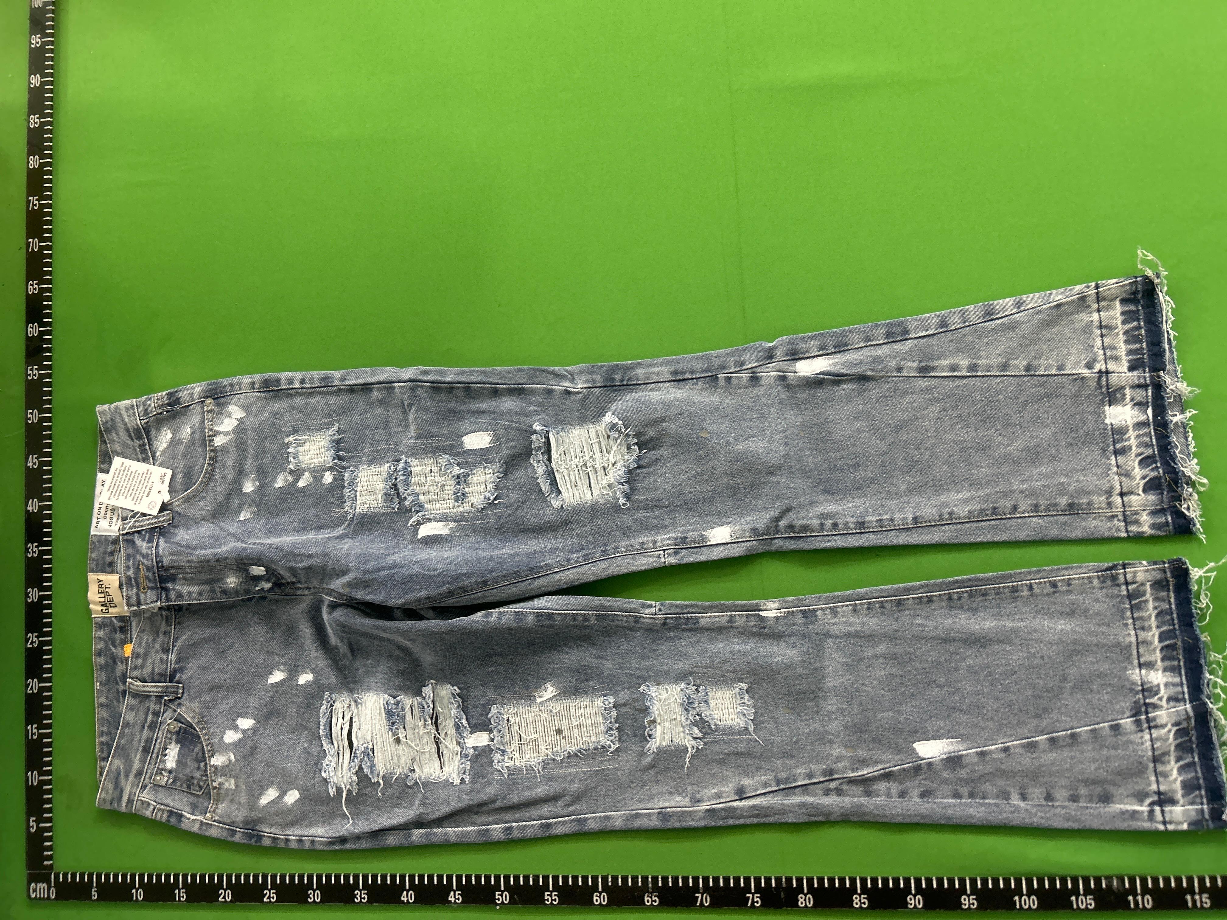 Foto QC 7 de Chrome Hearts Cross Patch Jeans Orange Paint Splatter Flare Black