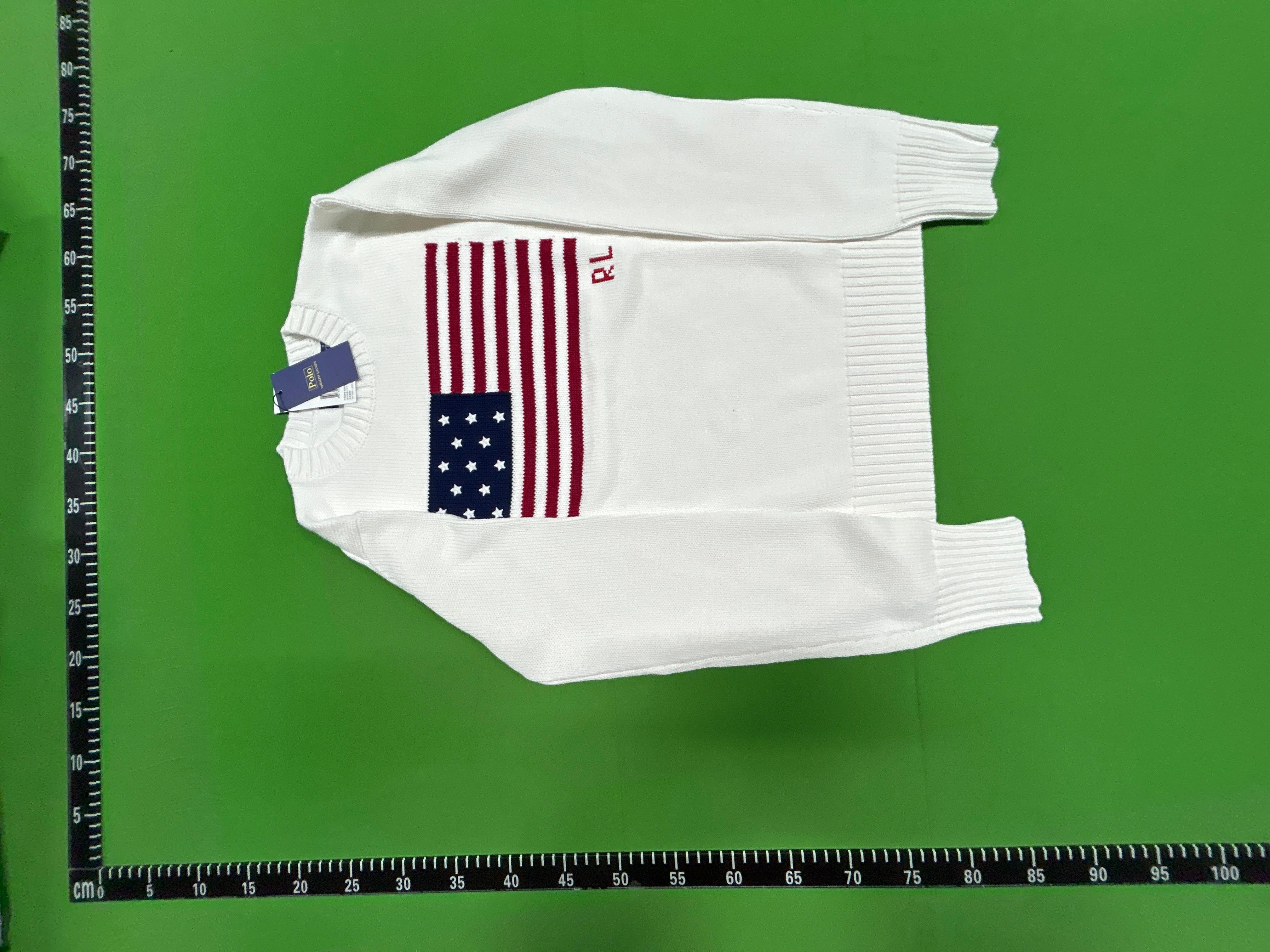 Foto QC 3 de Polo Ralph Lauren I Heart Polo Flag Crewneck Sweater White