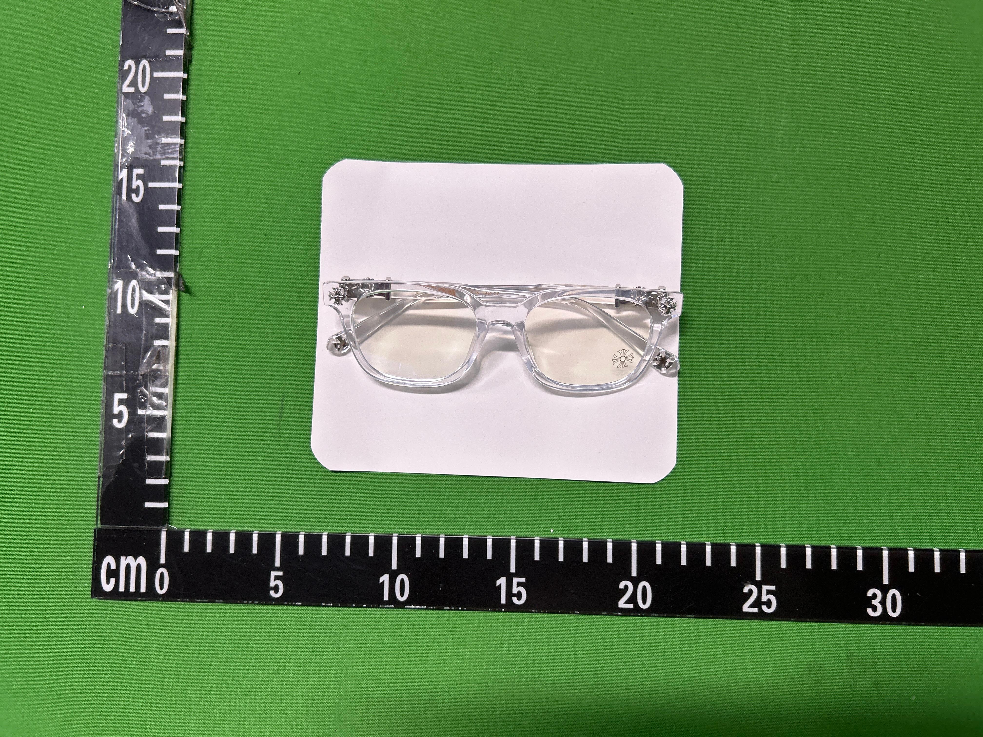 Foto QC 7 de Chrome Hearts Square-Frame Acetate Eyeglasses Black Gold (2273)