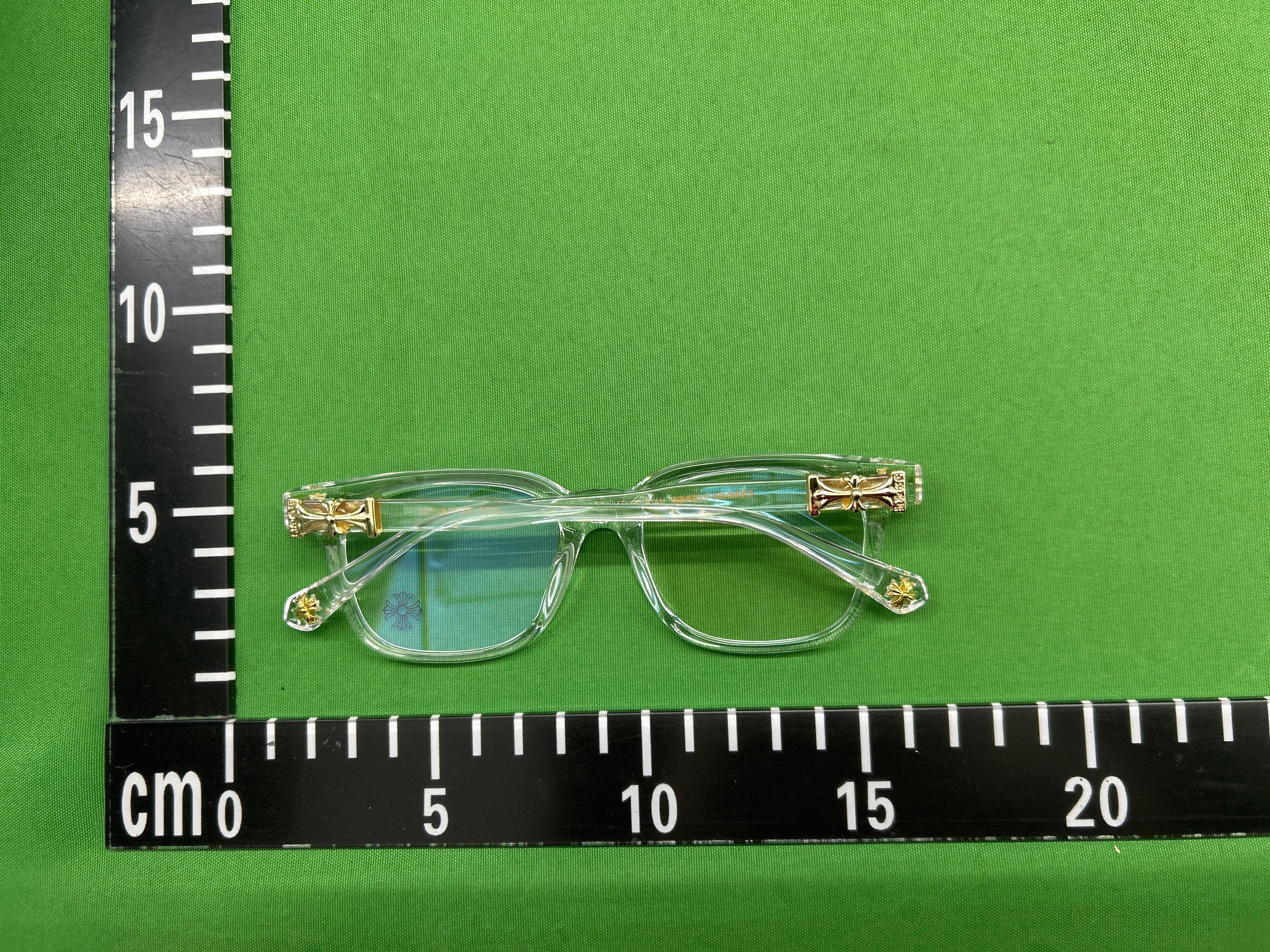 Foto QC 4 de Chrome Hearts Square-Frame Acetate Eyeglasses Black Gold (2273)