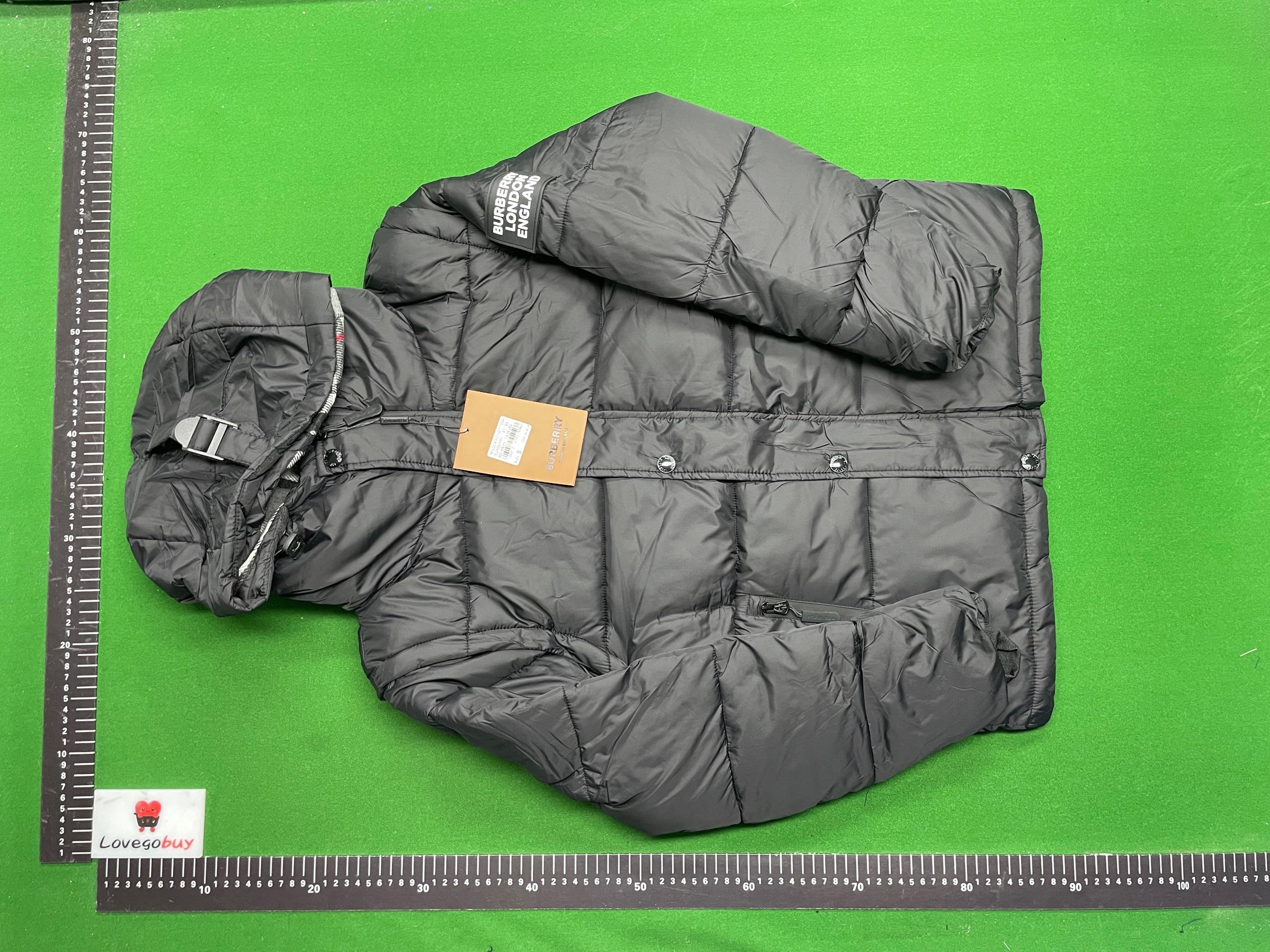 Foto QC 3 de Burberry Puffer Jacket Detachable Sleeve Hooded Black