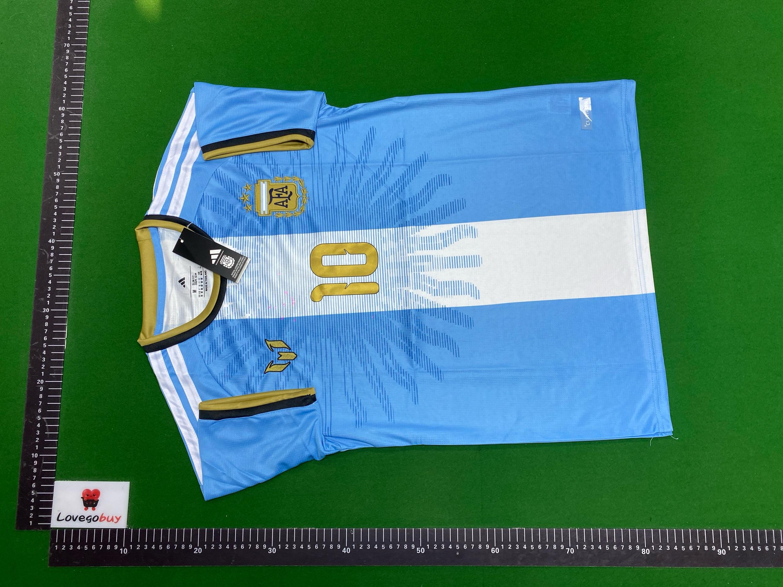 Foto QC 2 de Argentina 2026 World Cup Home Messi Jersey Blue/White