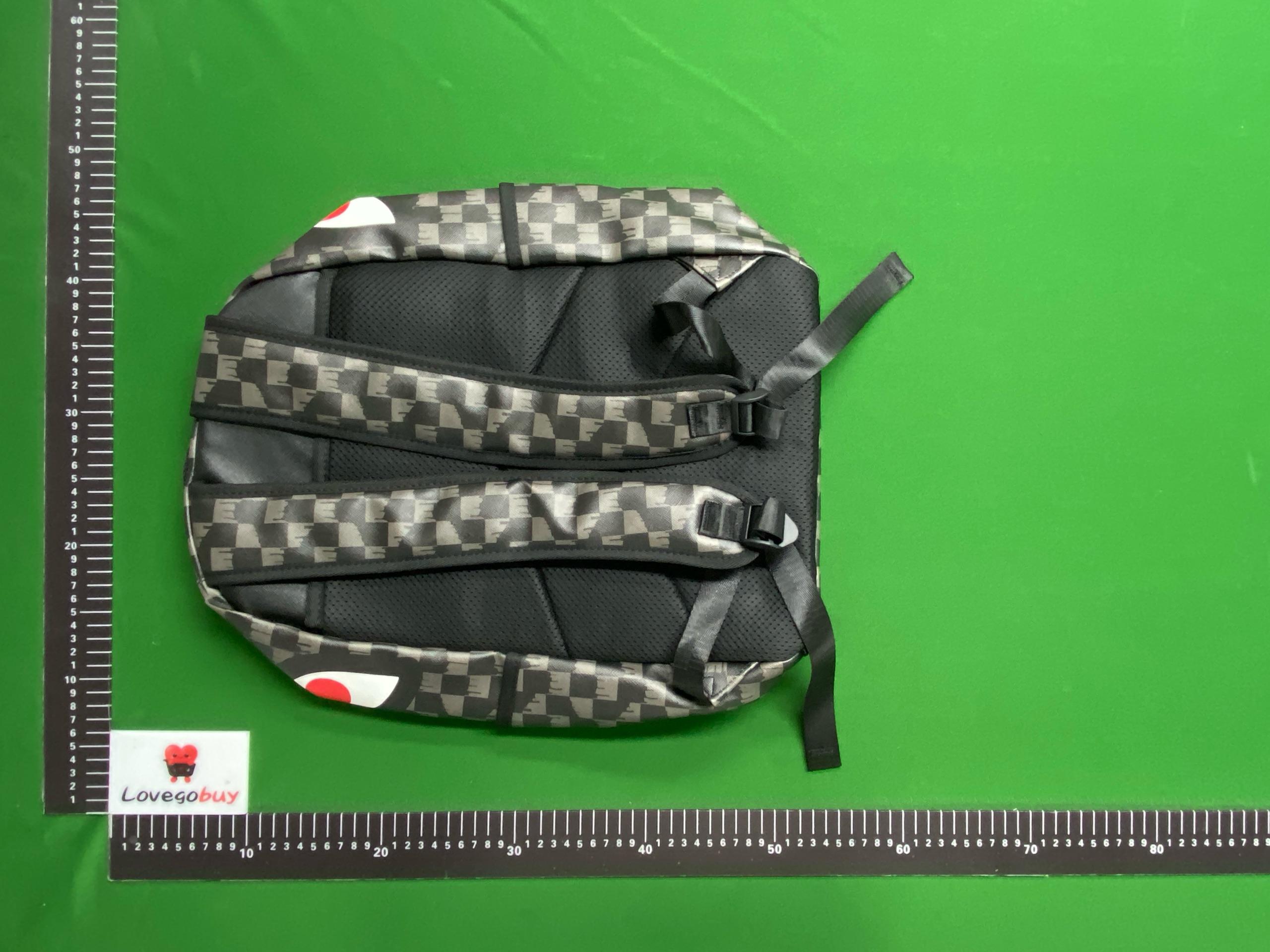 Foto QC 3 de Sprayground x Pink Panther Painting Sharkmouth DLXR Backpack 20L Black Checkerboard