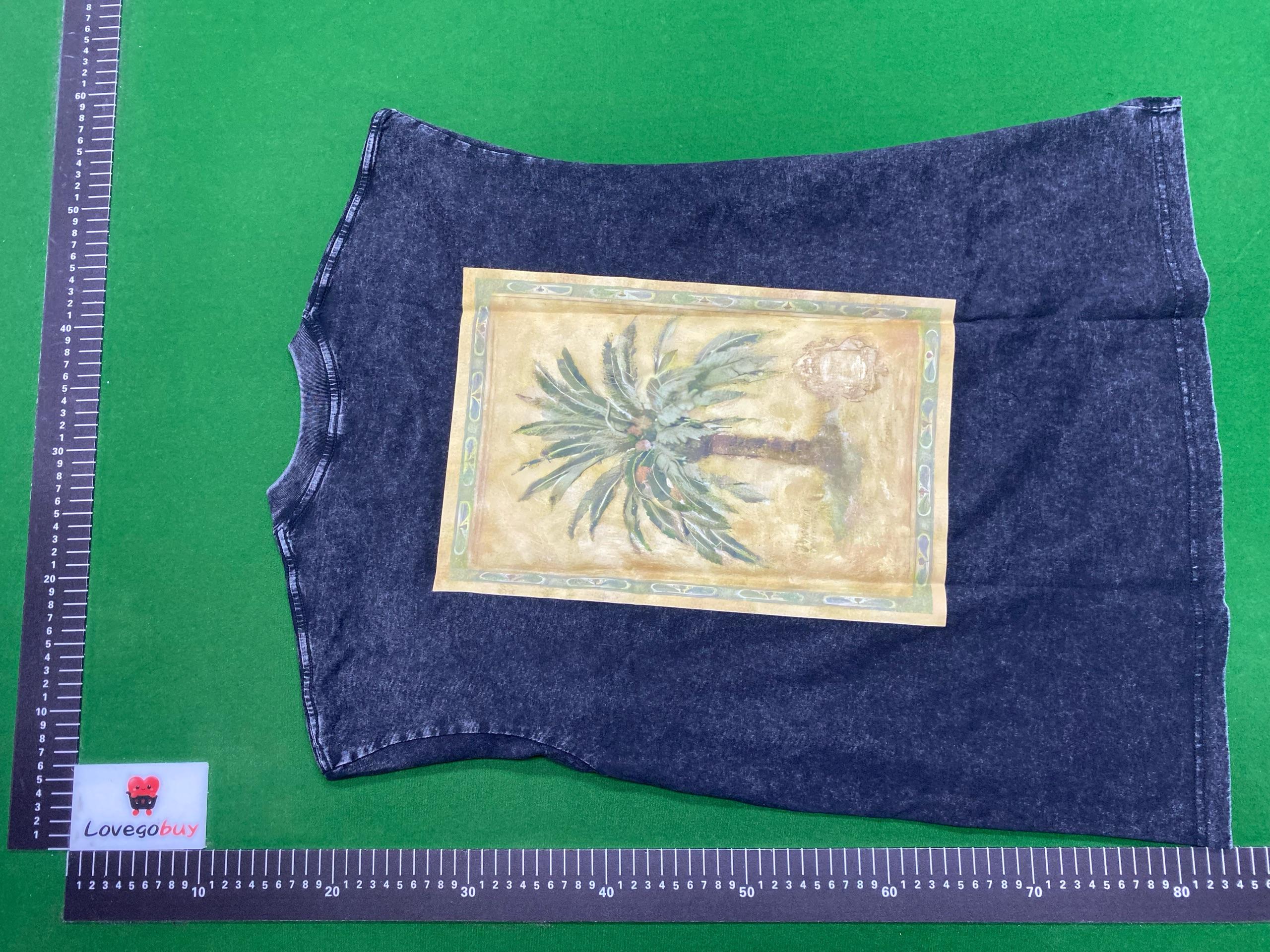 Foto QC 2 de Unbranded T-shirt Saudi Arabia +966 Sauditna Palm Tree Washed Black