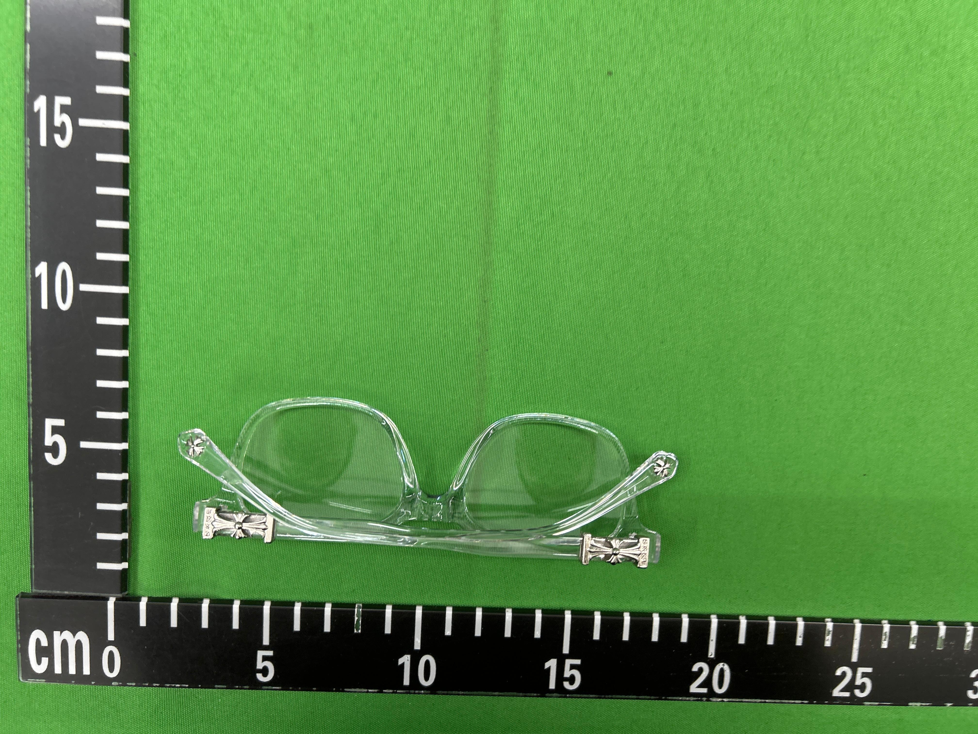 Foto QC 4 de Chrome Hearts Square-Frame Acetate Eyeglasses Black Clear (2273)