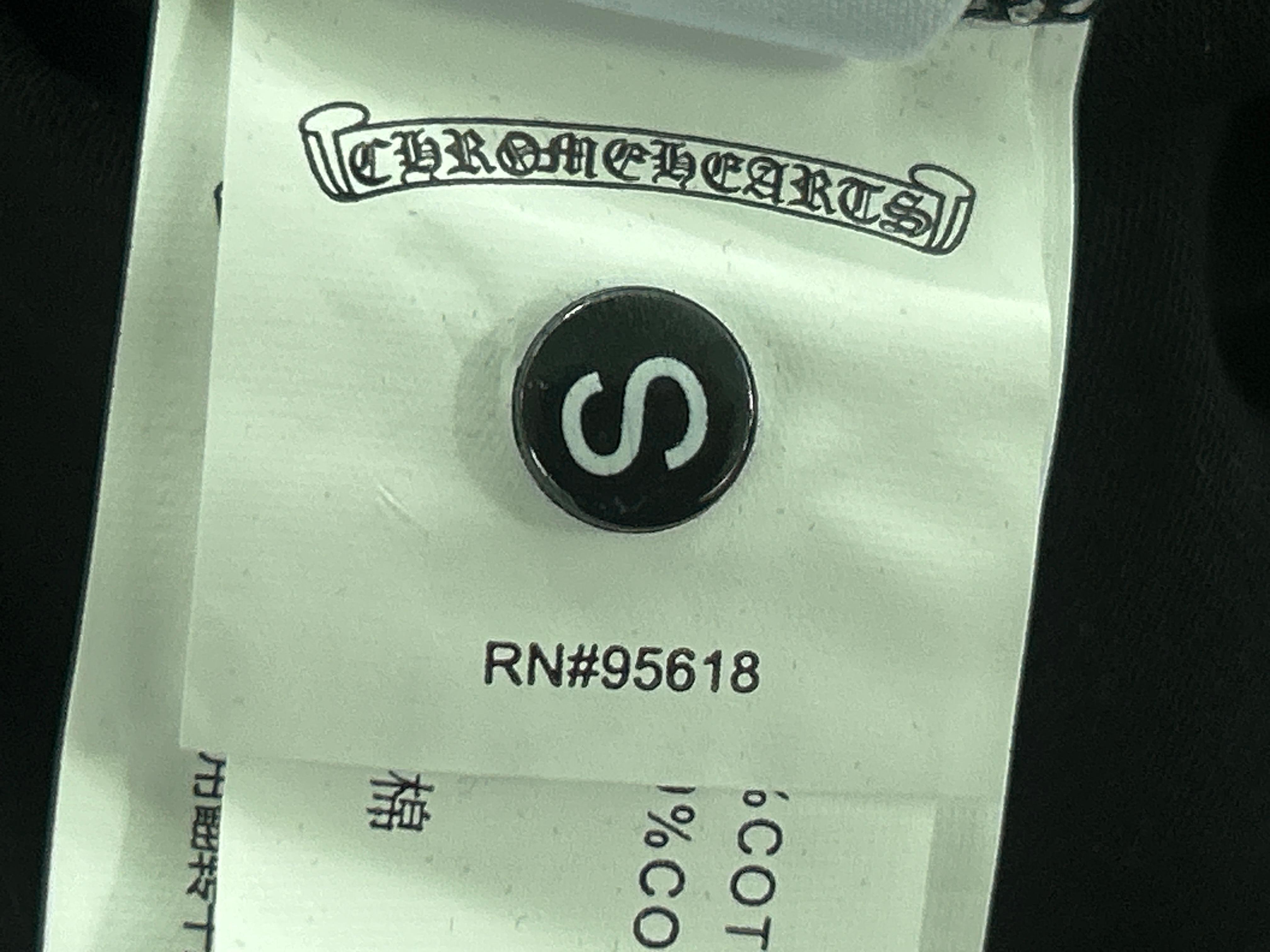 Foto QC 6 de Chrome Hearts T-shirt Horseshoe Raglan Long-Sleeve White Black