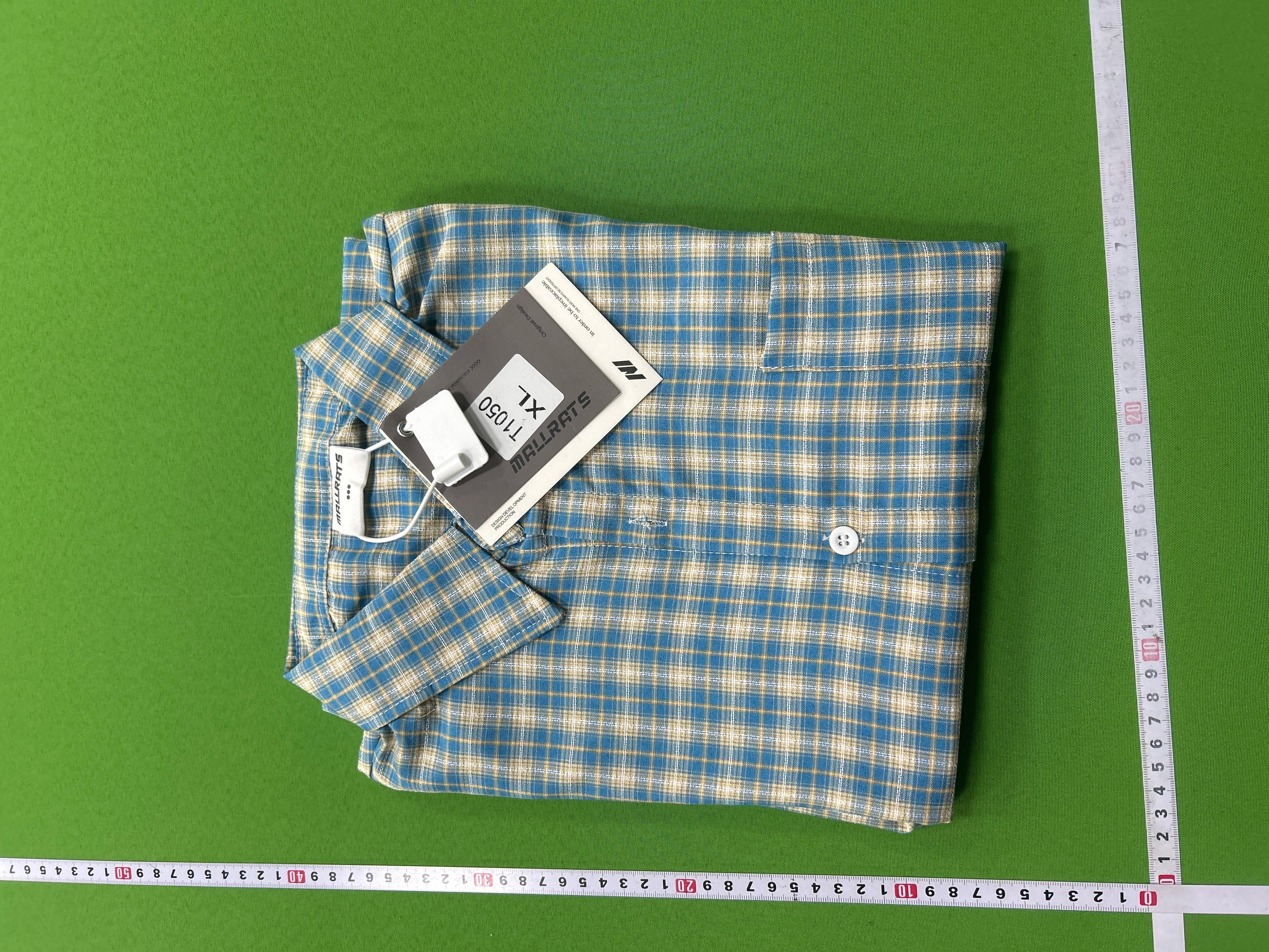 Foto QC 1 de Unbranded Shirt Vintage Plaid Short-Sleeve Blue