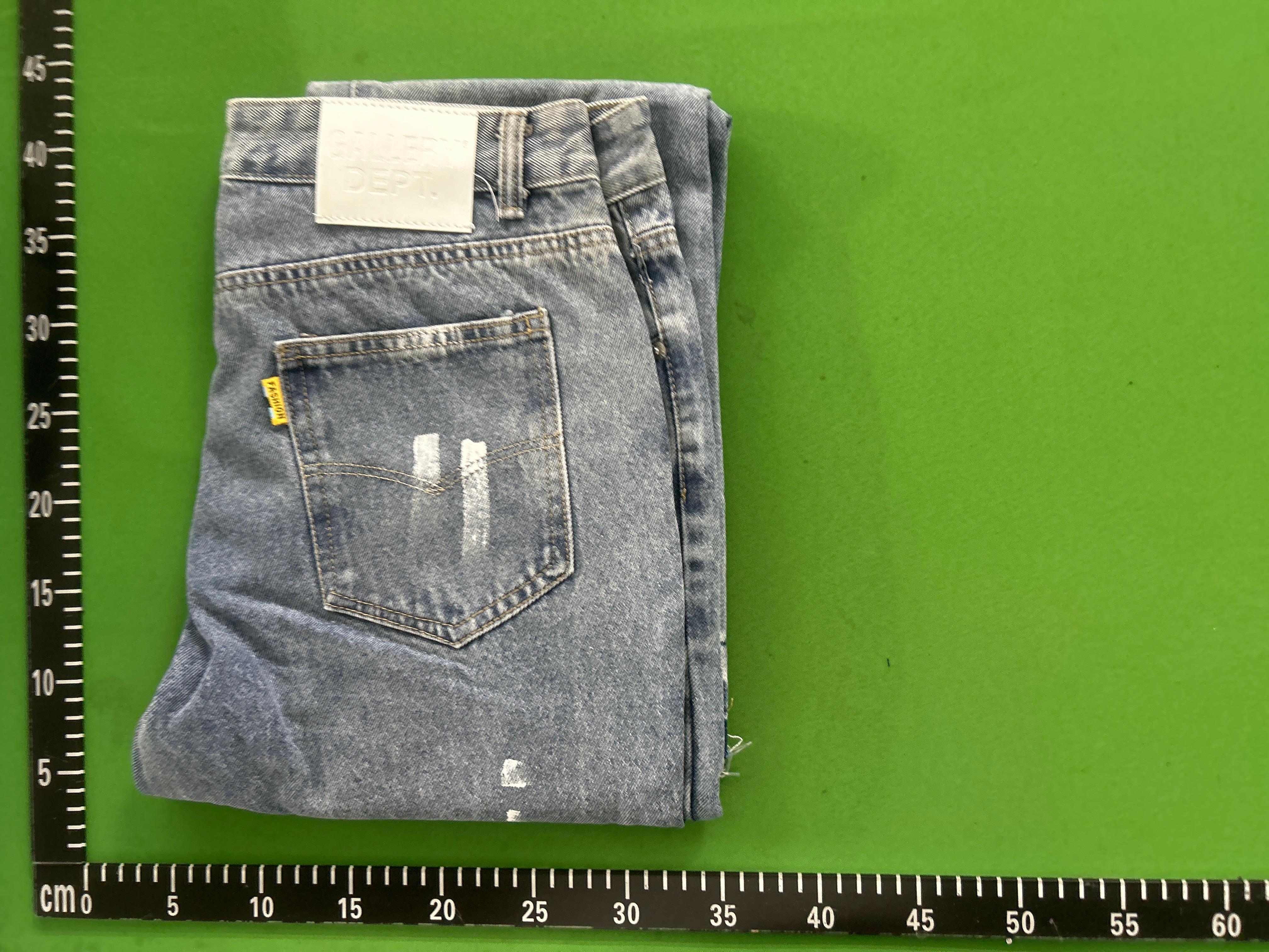 Foto QC 5 de Chrome Hearts Cross Patch Jeans Orange Paint Splatter Flare Black
