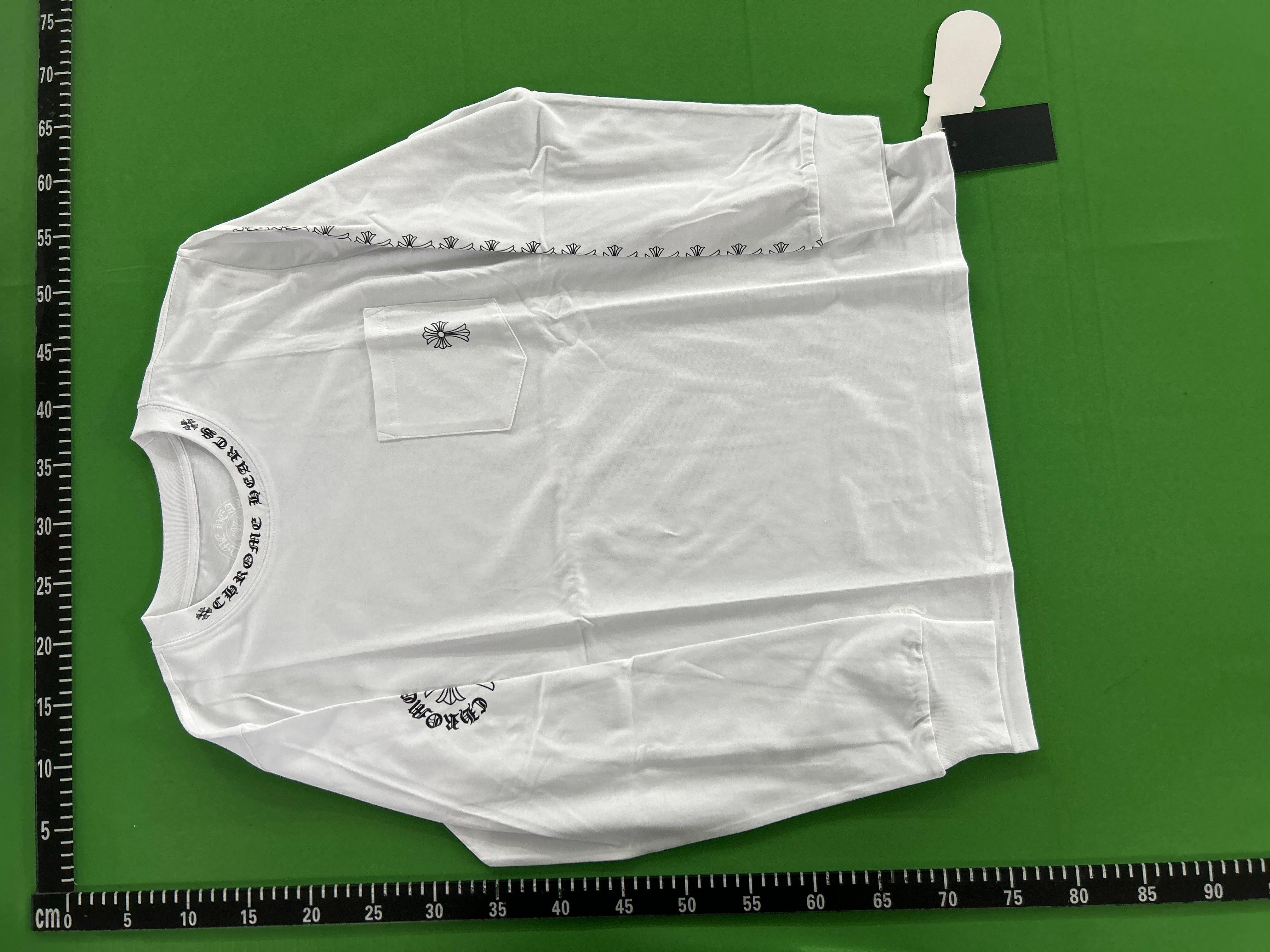Foto QC 3 de Chrome Hearts T-shirt Horseshoe Raglan Long-Sleeve White Black