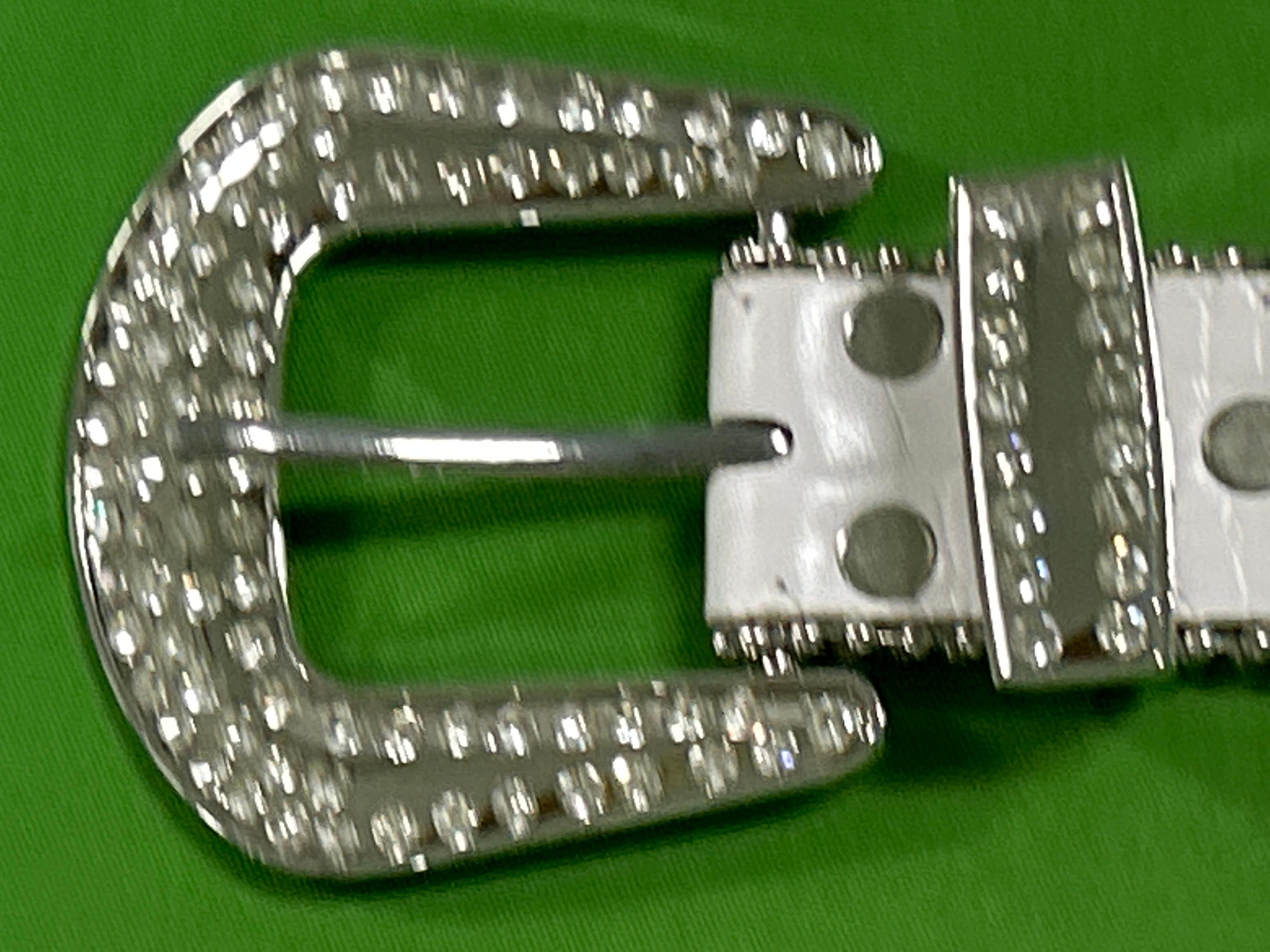 Foto QC 5 de Bb Simon Rhinestone Belt Silver