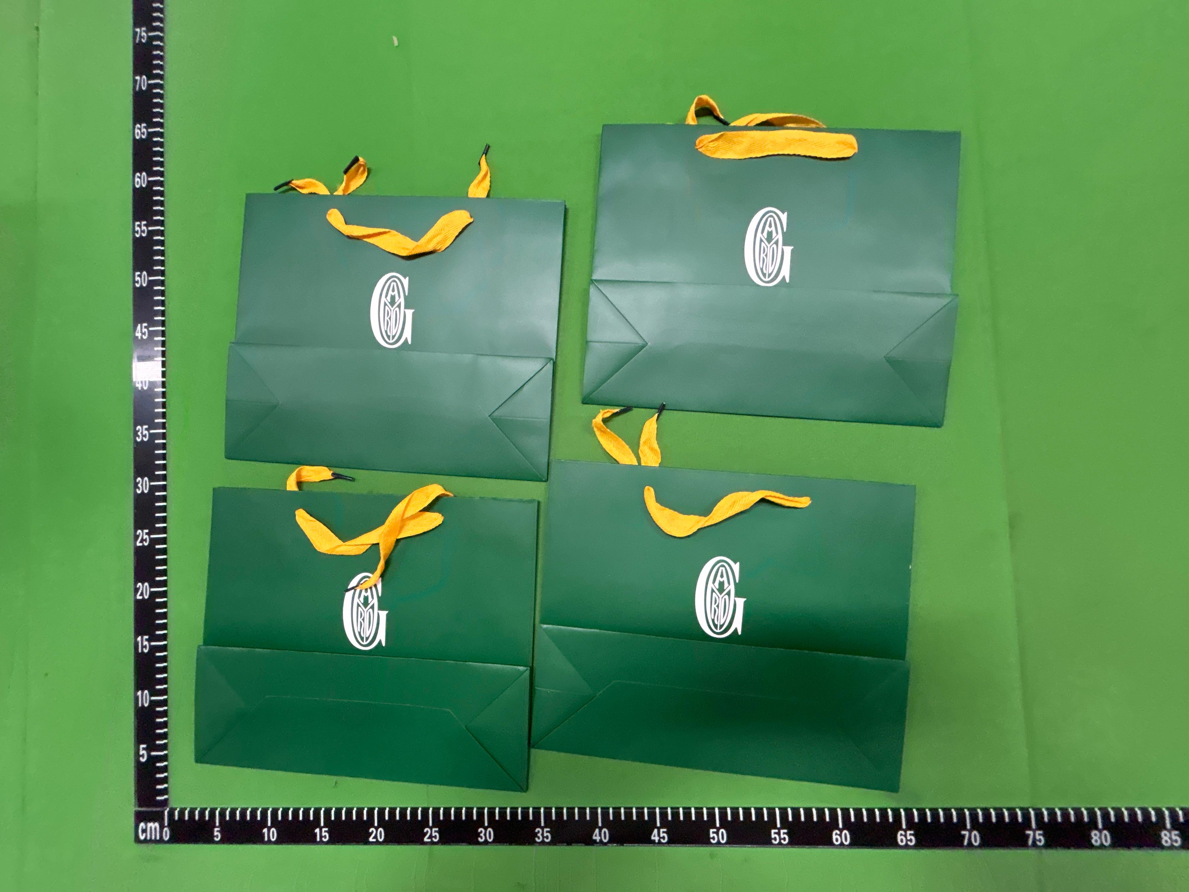 Foto QC 4 de Goyard Logo Paper Shopping Bag Green