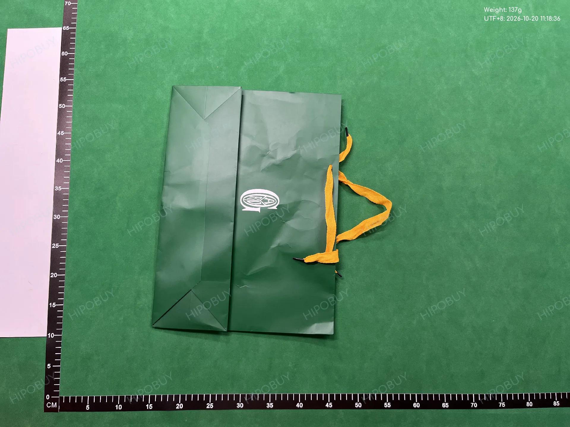 Foto QC 3 de Goyard Logo Paper Shopping Bag Green