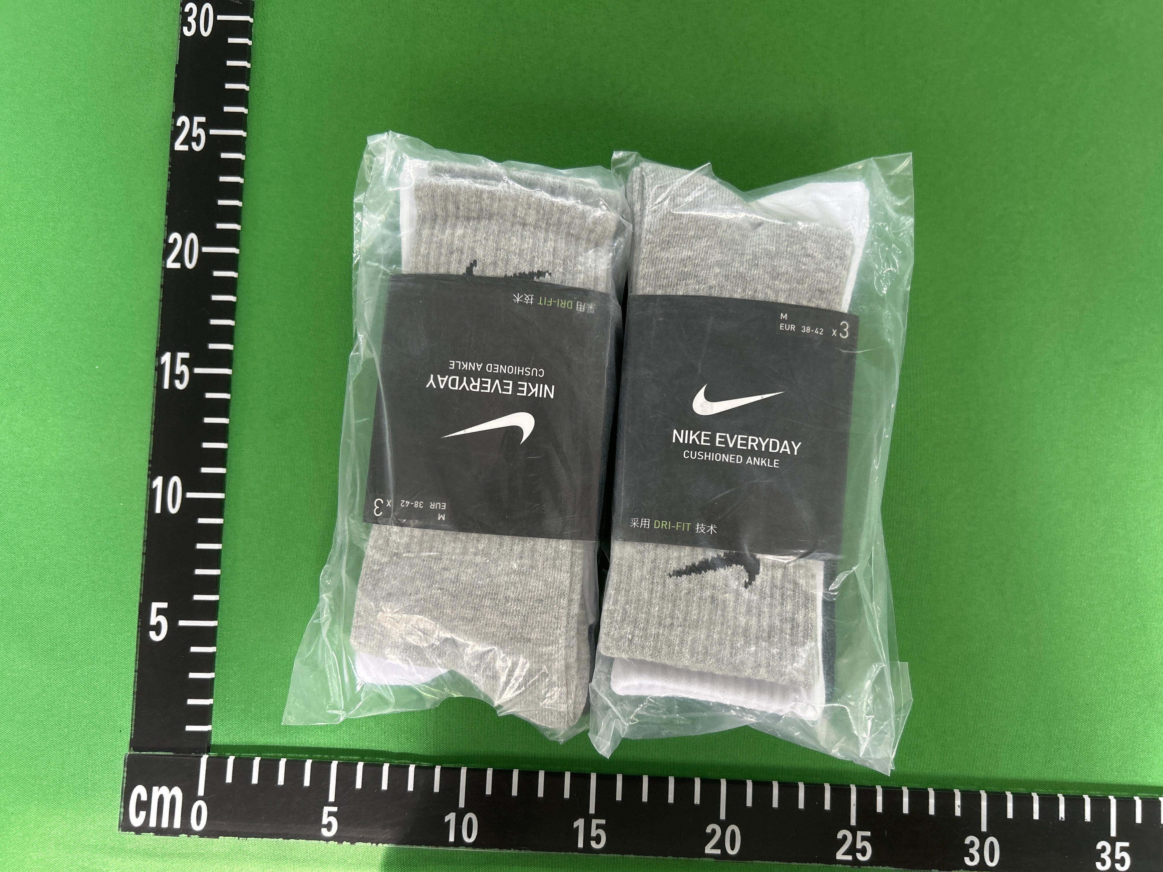 Foto QC 8 de Nike Crew Socks Cushioned Black White Grey