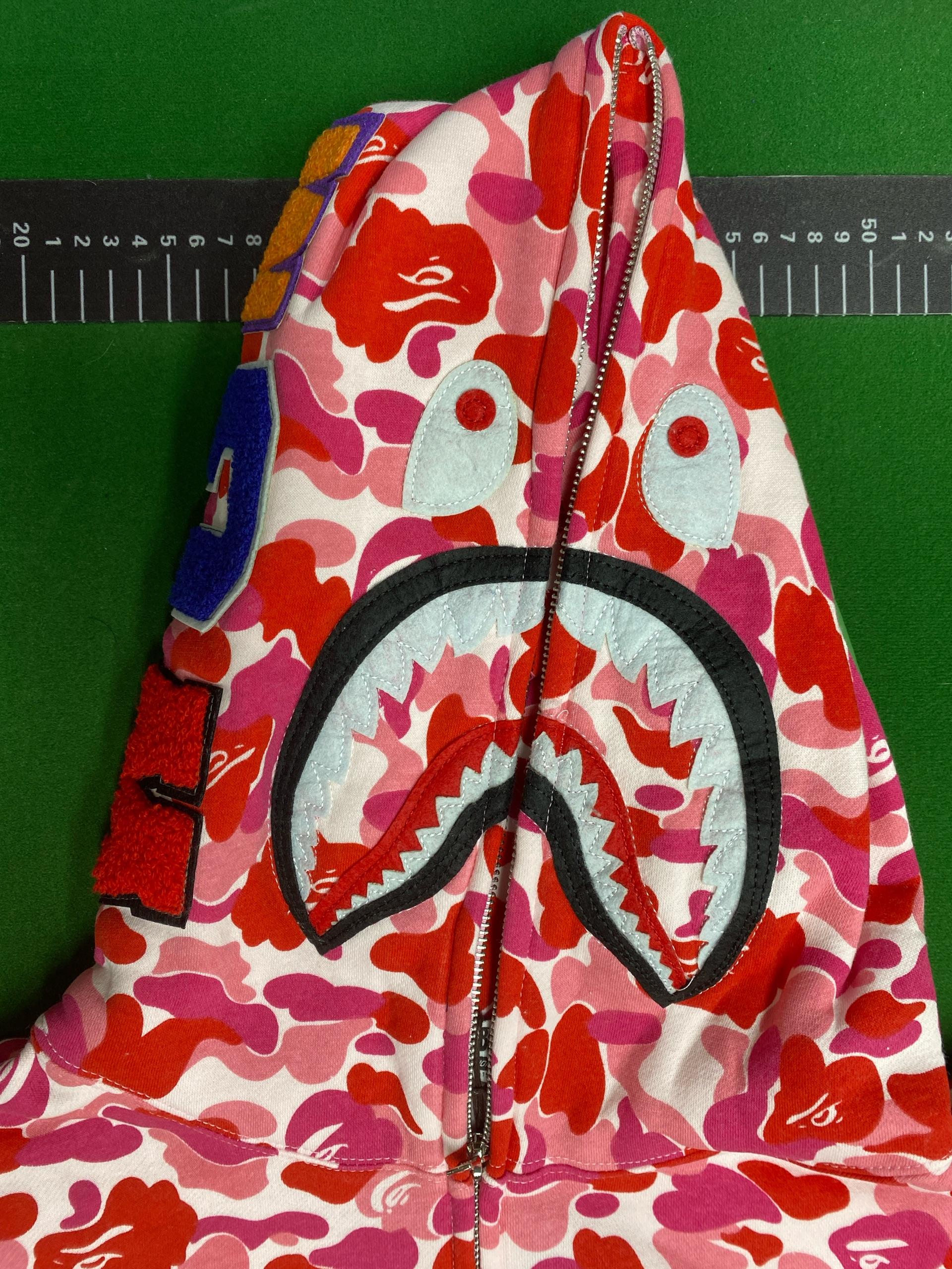 Foto QC 2 de BAPE Shark Full Zip Hoodie Jacket ABC Camo Pink