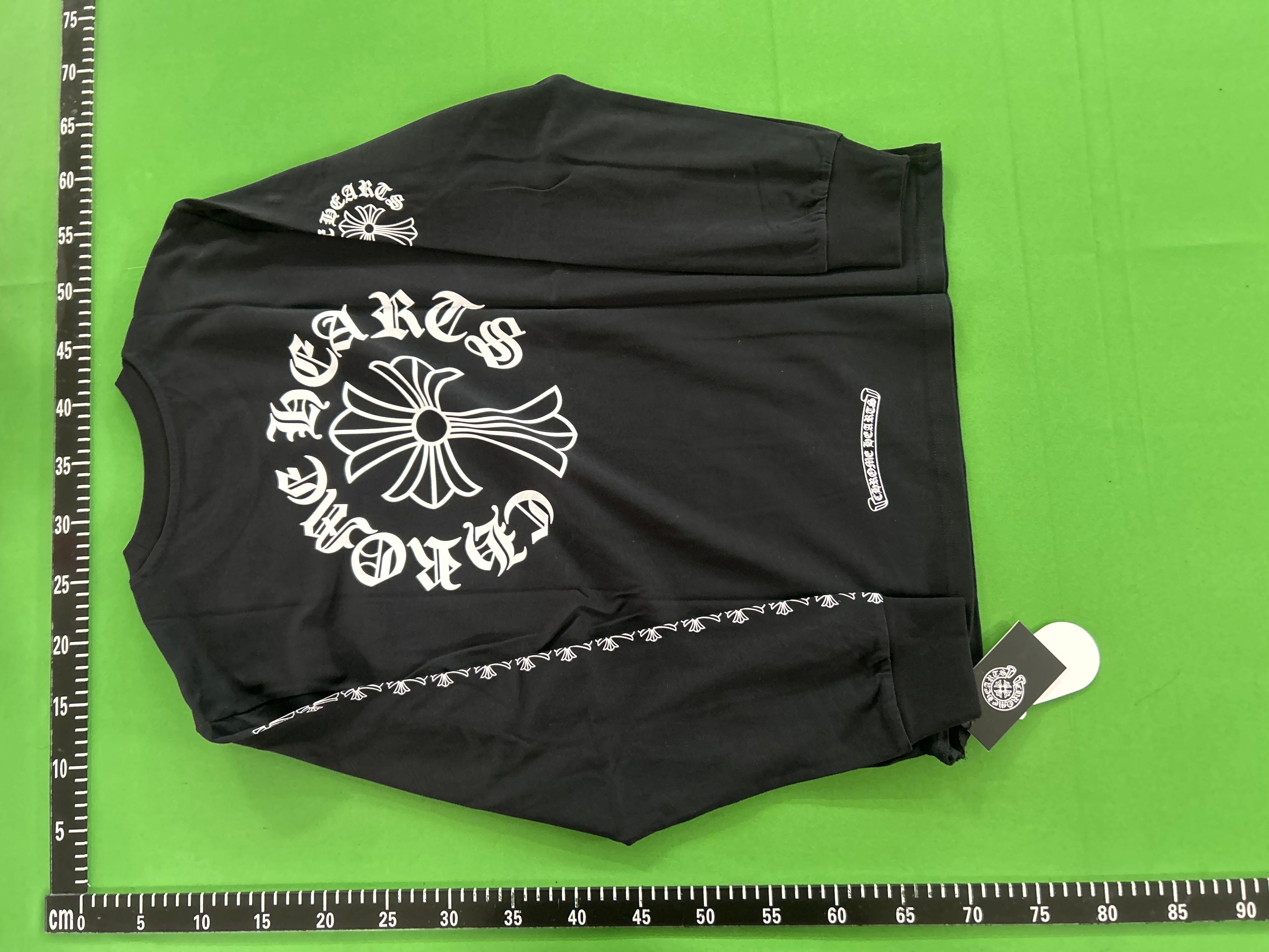 Foto QC 8 de Chrome Hearts T-shirt Horseshoe Raglan Long-Sleeve White Black