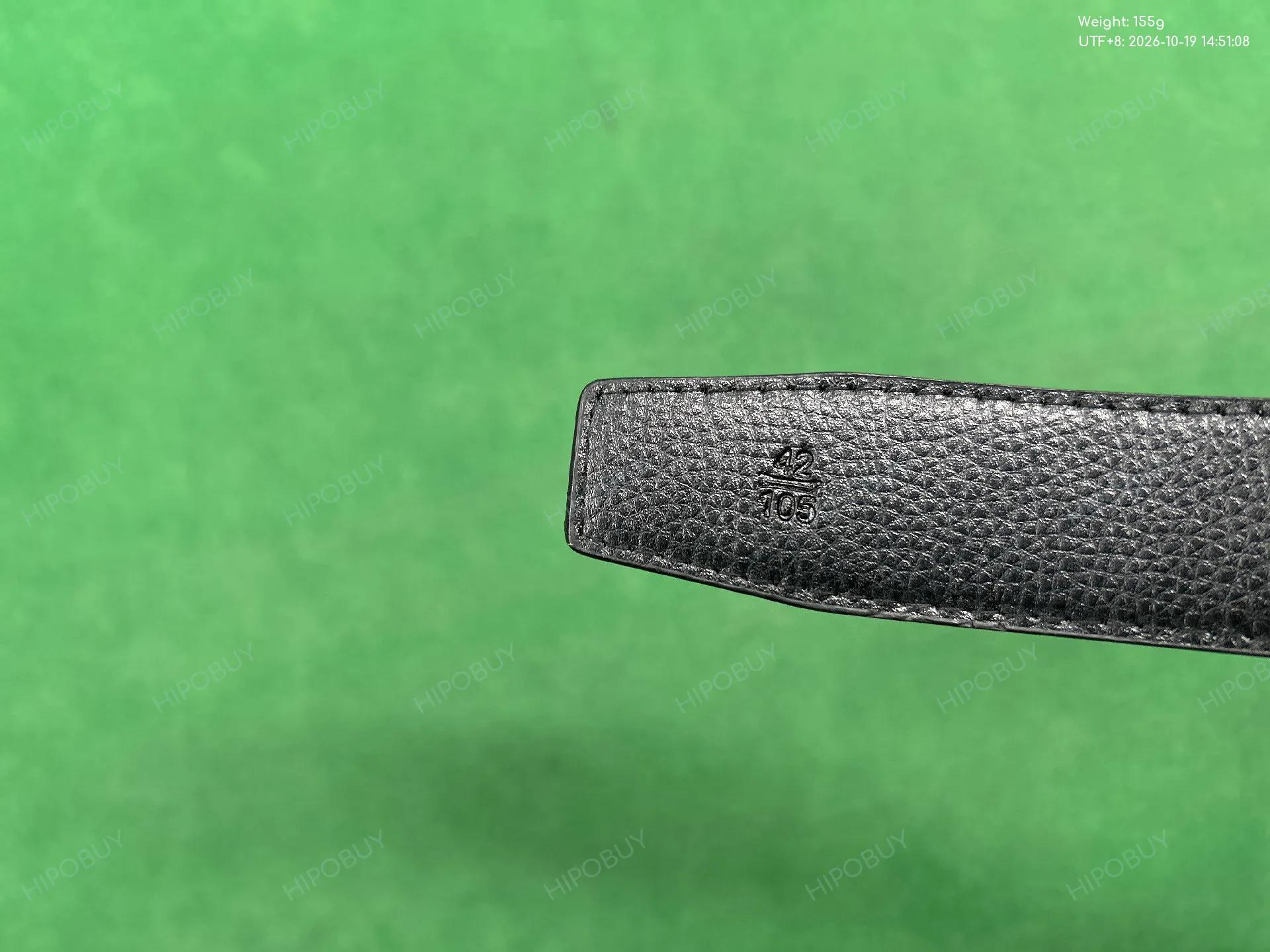 Foto QC 1 de Amiri Logo Belt Pebbled Leather