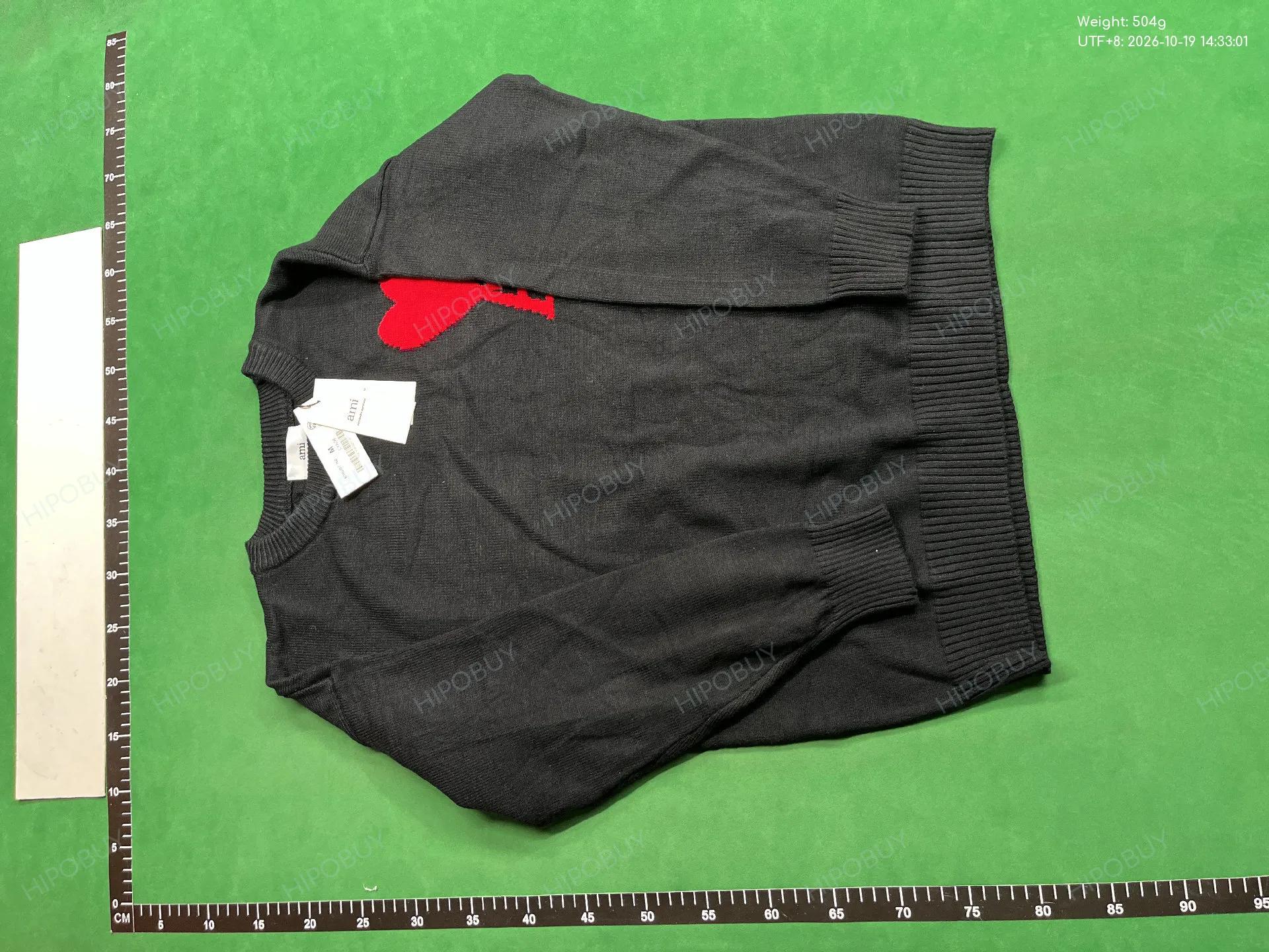 Foto QC 2 de Ami Paris Ami de Coeur Crewneck Sweater Intarsia Navy