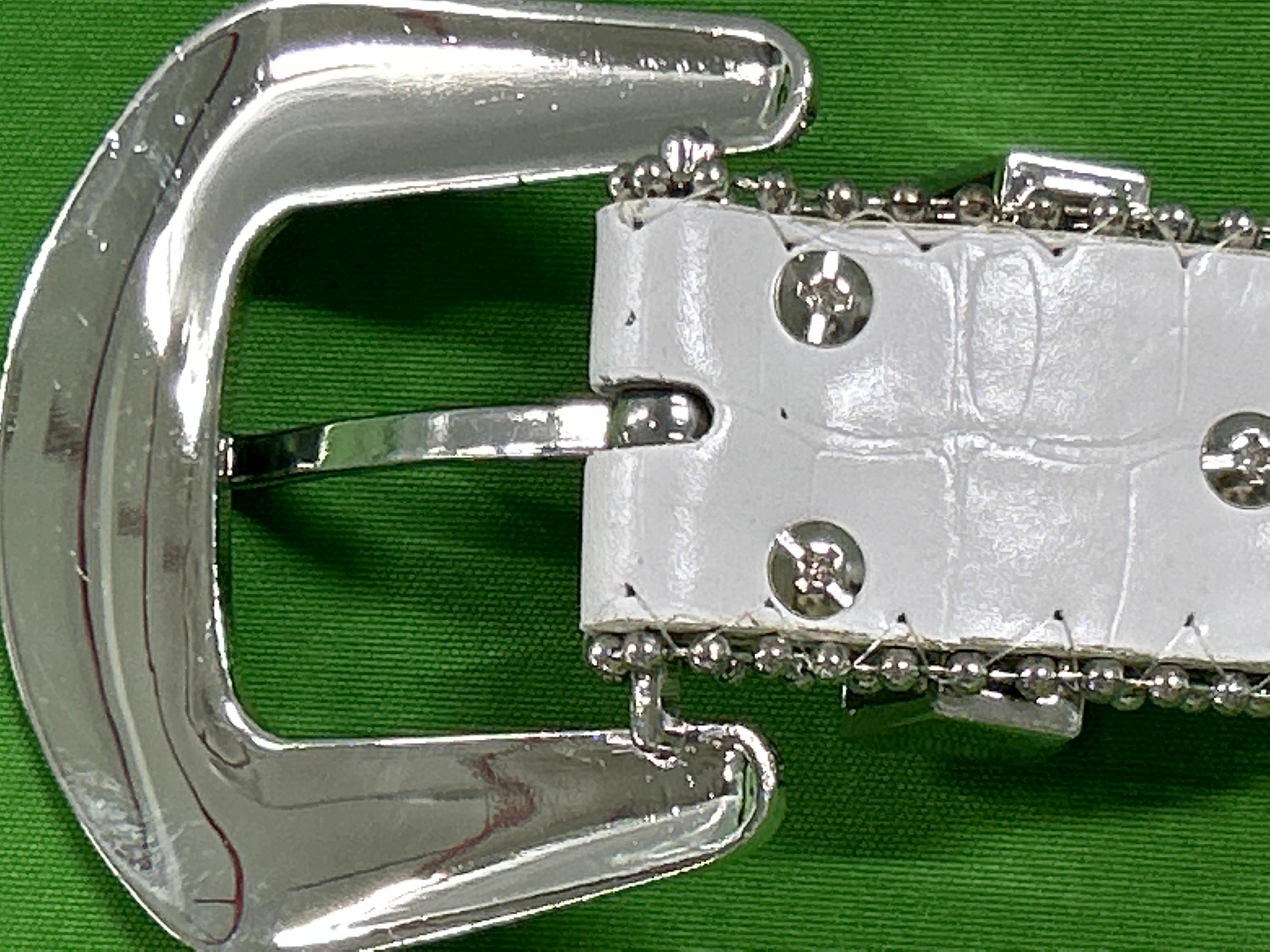 Foto QC 6 de Bb Simon Rhinestone Belt Silver