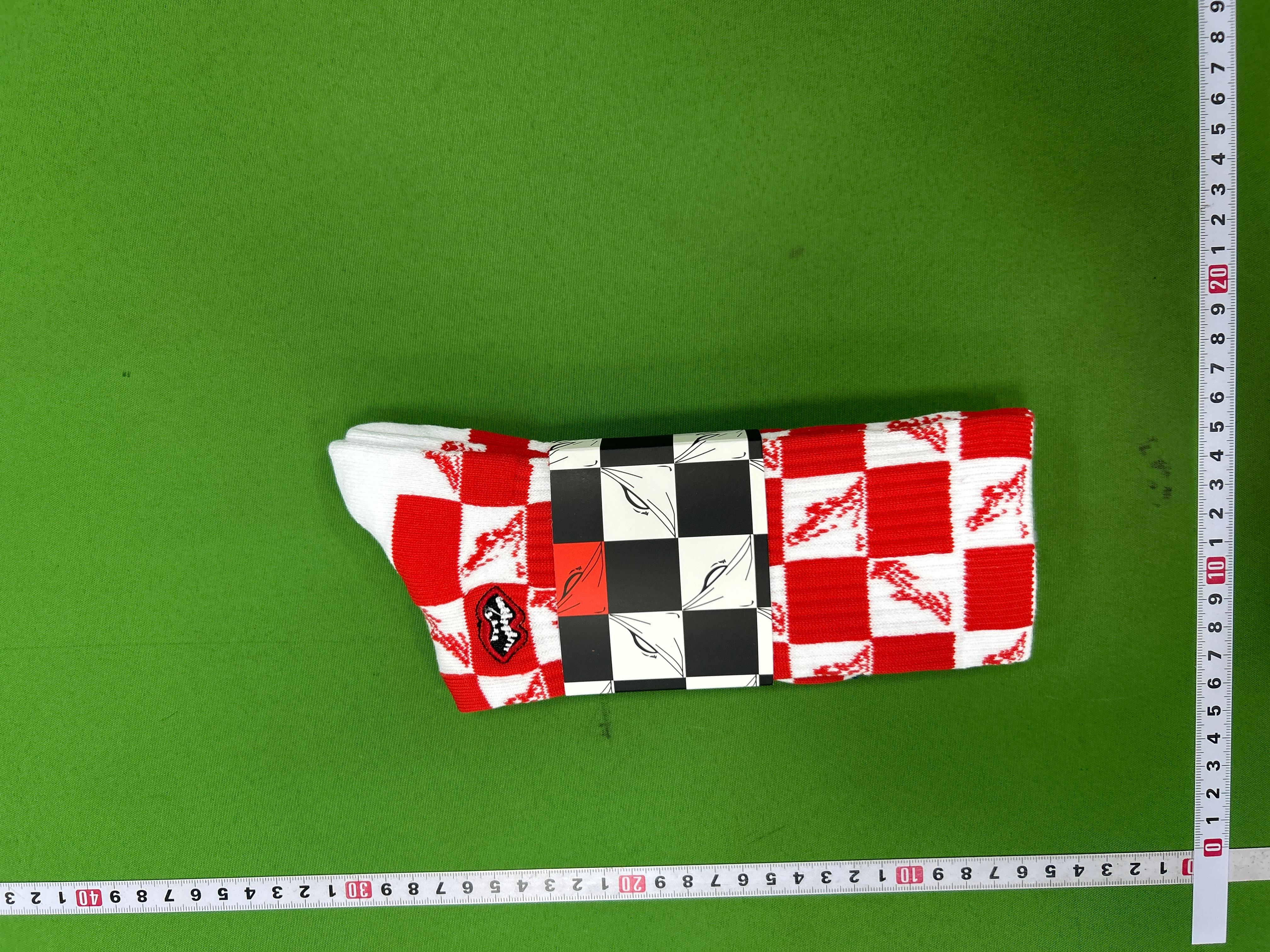 Foto QC 4 de Chrome Hearts Matty Boy Crew Socks Red Black