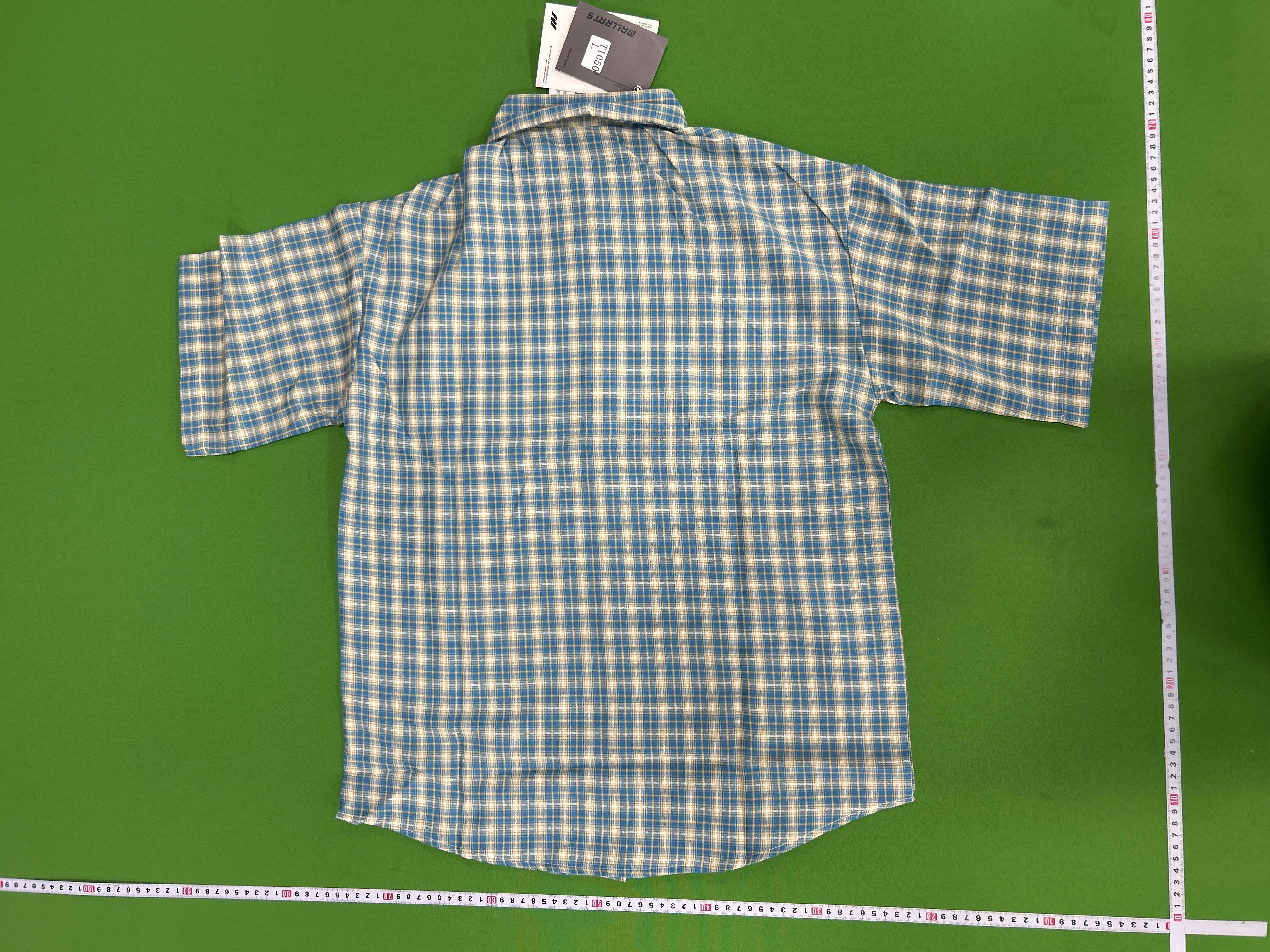 Foto QC 7 de Unbranded Shirt Vintage Plaid Short-Sleeve Blue