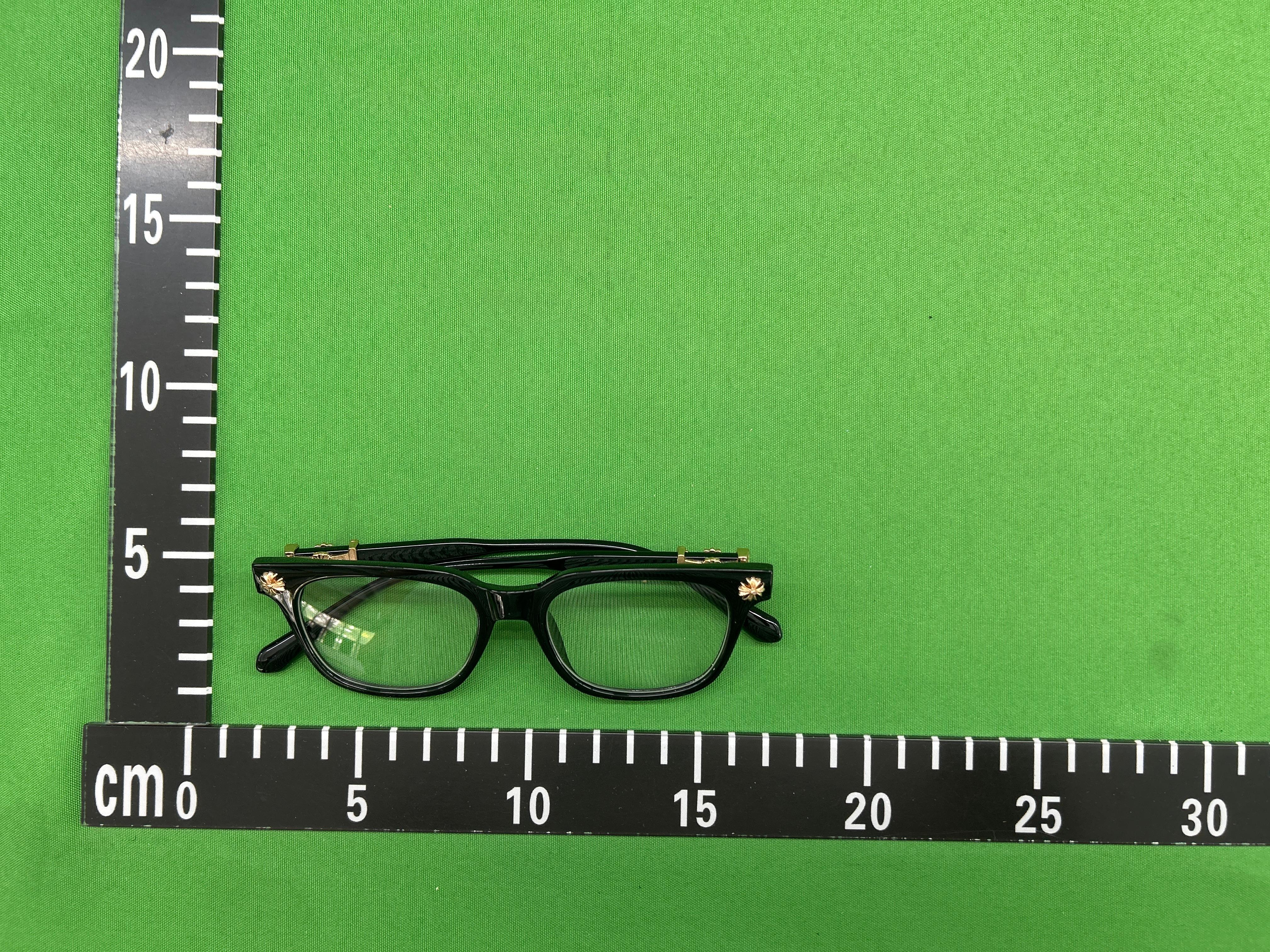 Foto QC 7 de Chrome Hearts Square-Frame Acetate Eyeglasses Black Clear (2273)