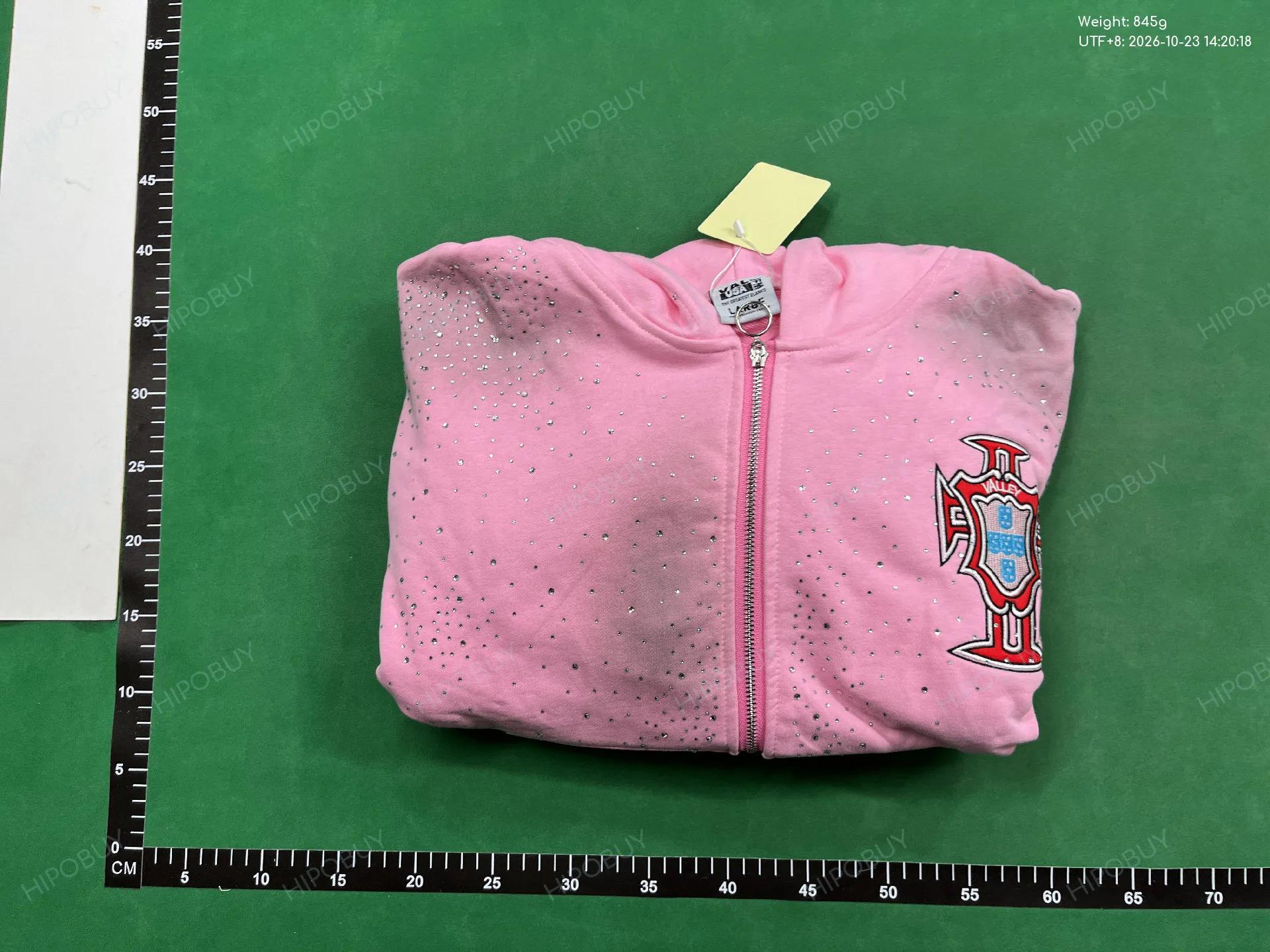 Foto QC 4 de Unbranded Valley Dreams Rhinestone Applique Zip Up Hoodie Washed Purple