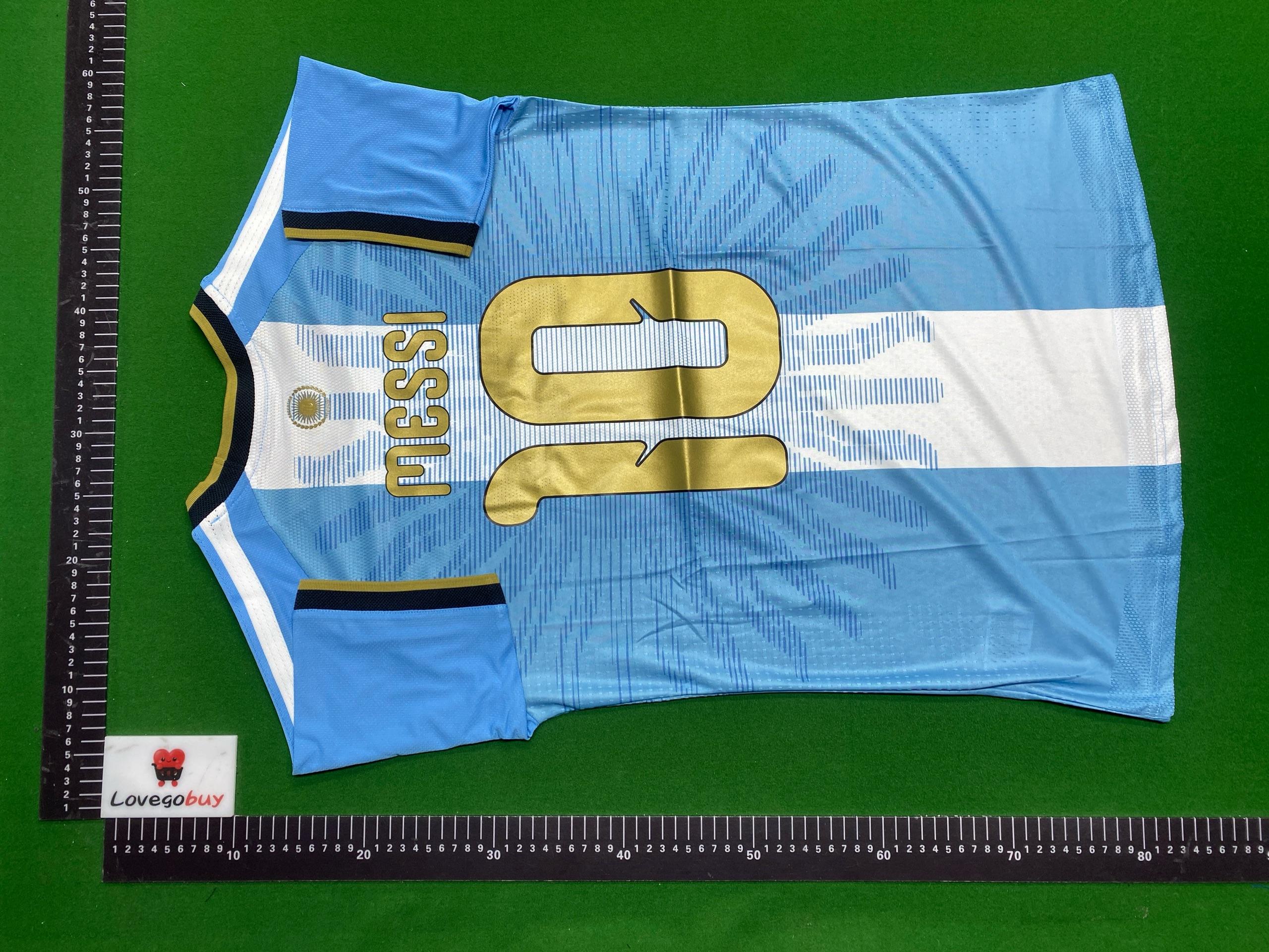 Foto QC 5 de Argentina 2026 World Cup Home Messi Jersey Blue/White