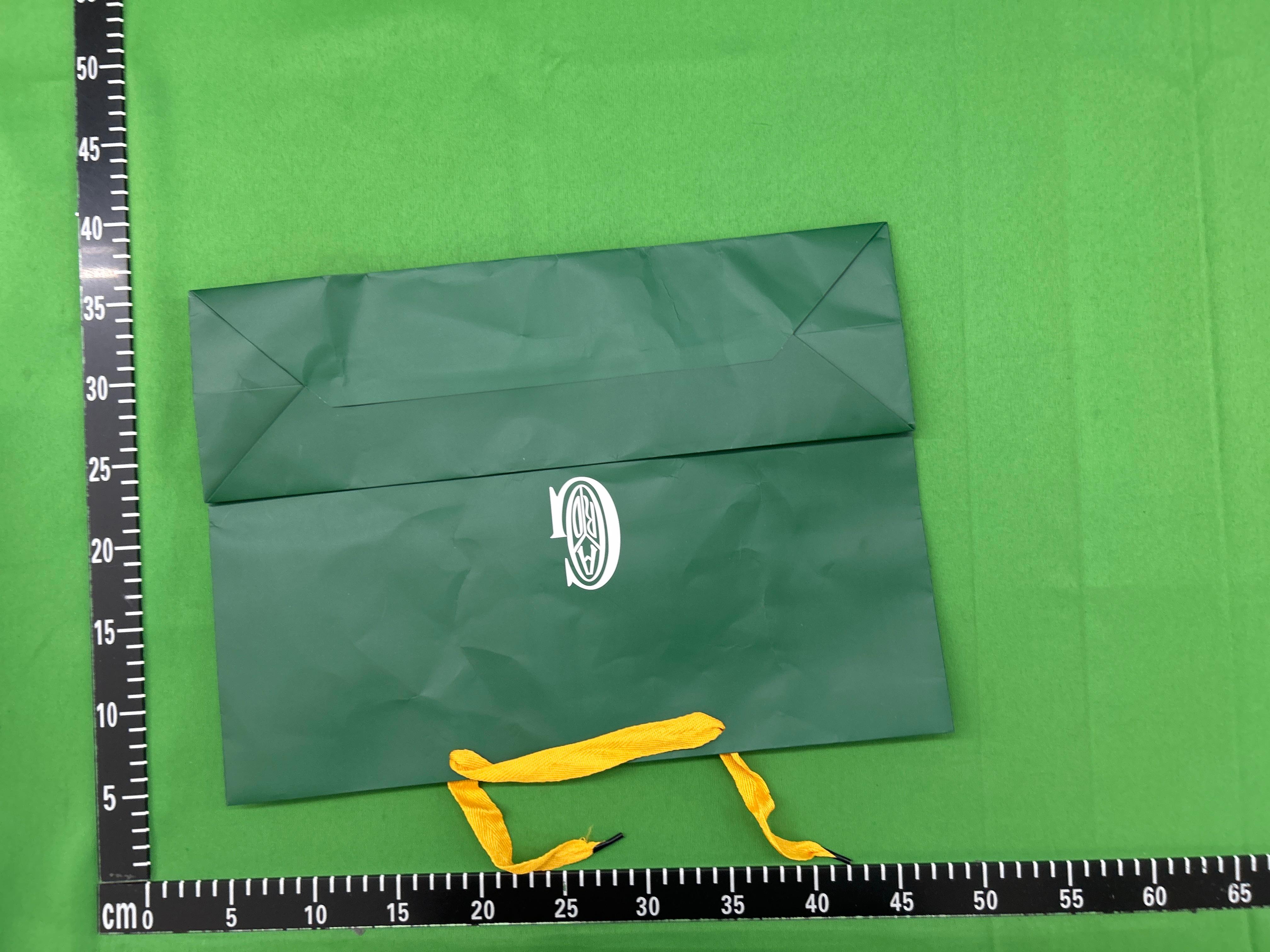Foto QC 8 de Goyard Logo Paper Shopping Bag Green