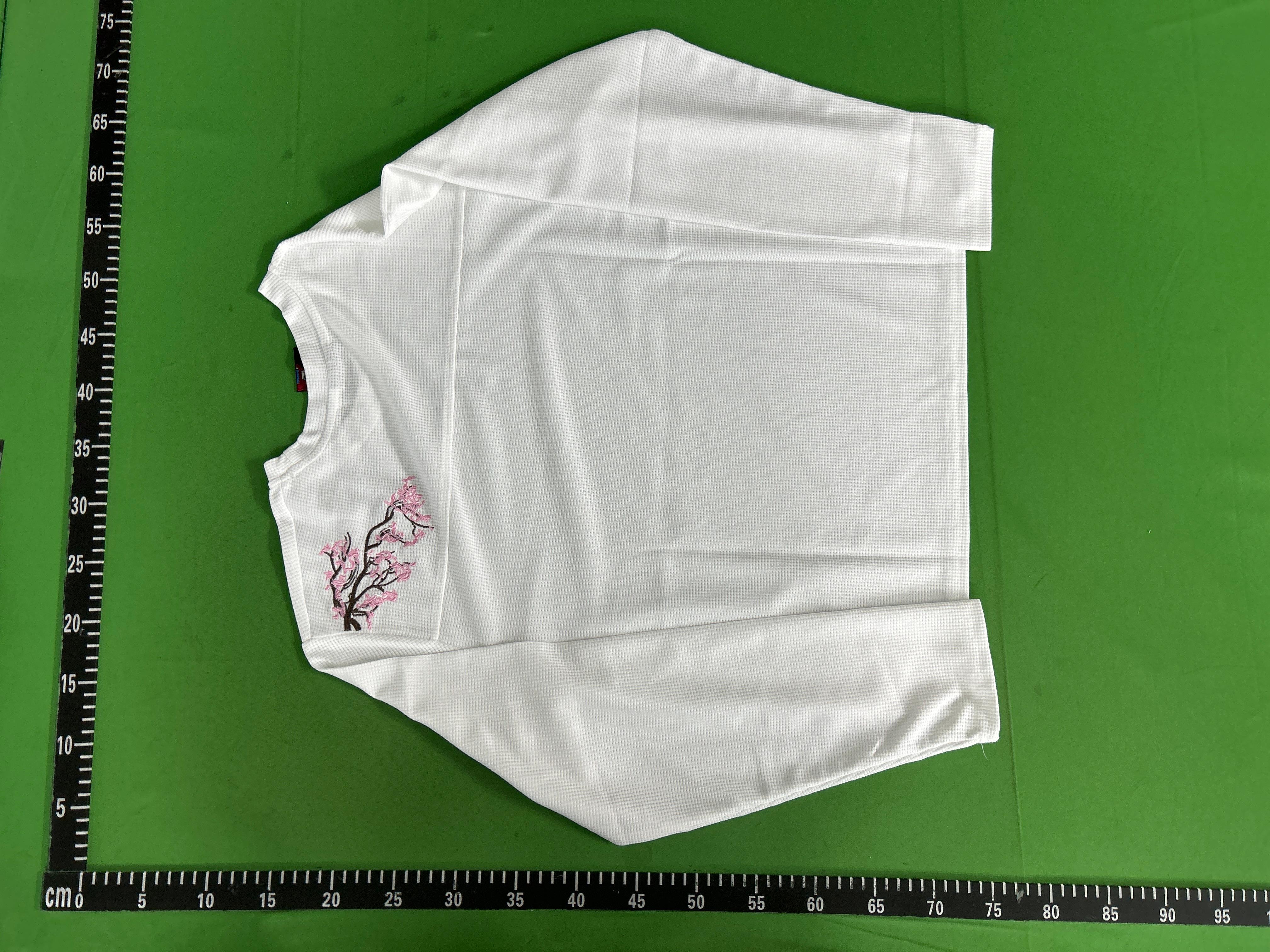 Foto QC 8 de Derschutze Blossom T-shirt Waffle Long Sleeve White