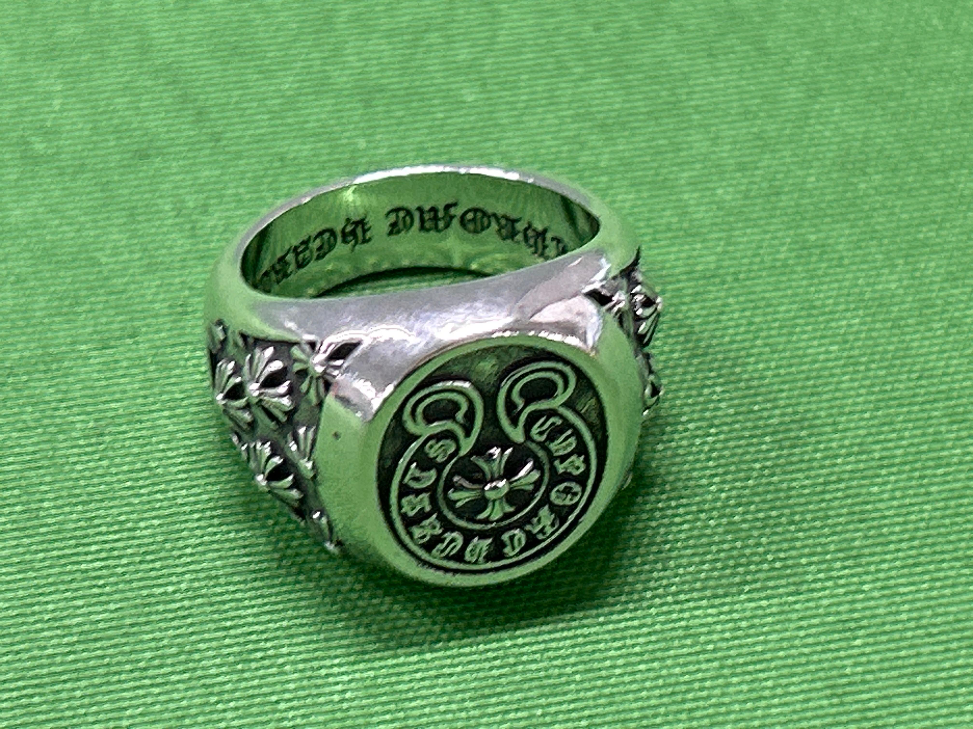 Foto QC 4 de Chrome Hearts Ring Silver Black Diamond Black