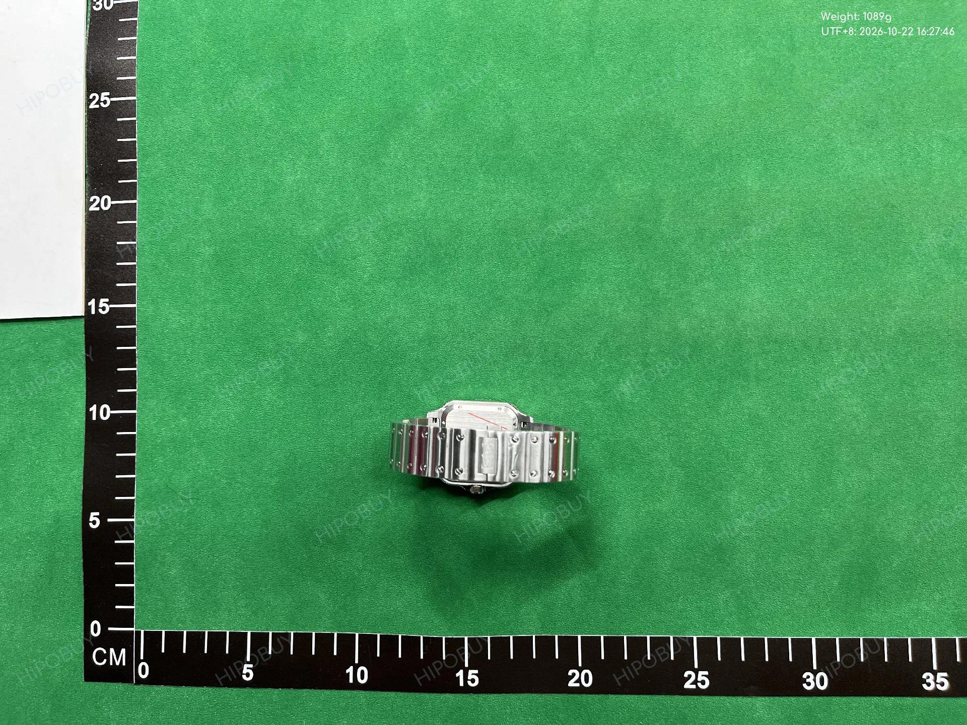 Foto QC 2 de Cartier Santos de Cartier Iced Out Blue Dial WSSA0030