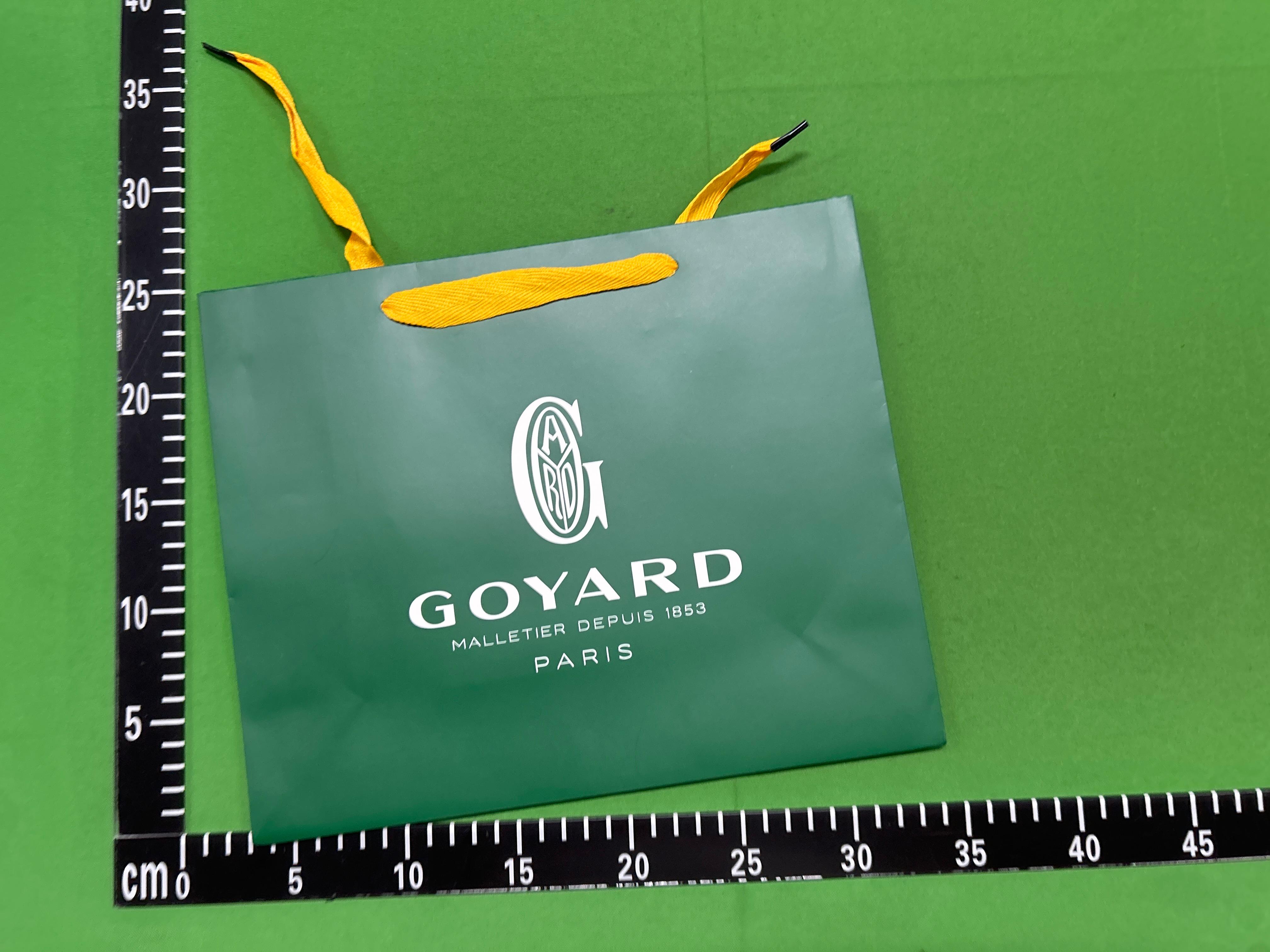 Foto QC 5 de Goyard Logo Paper Shopping Bag Green