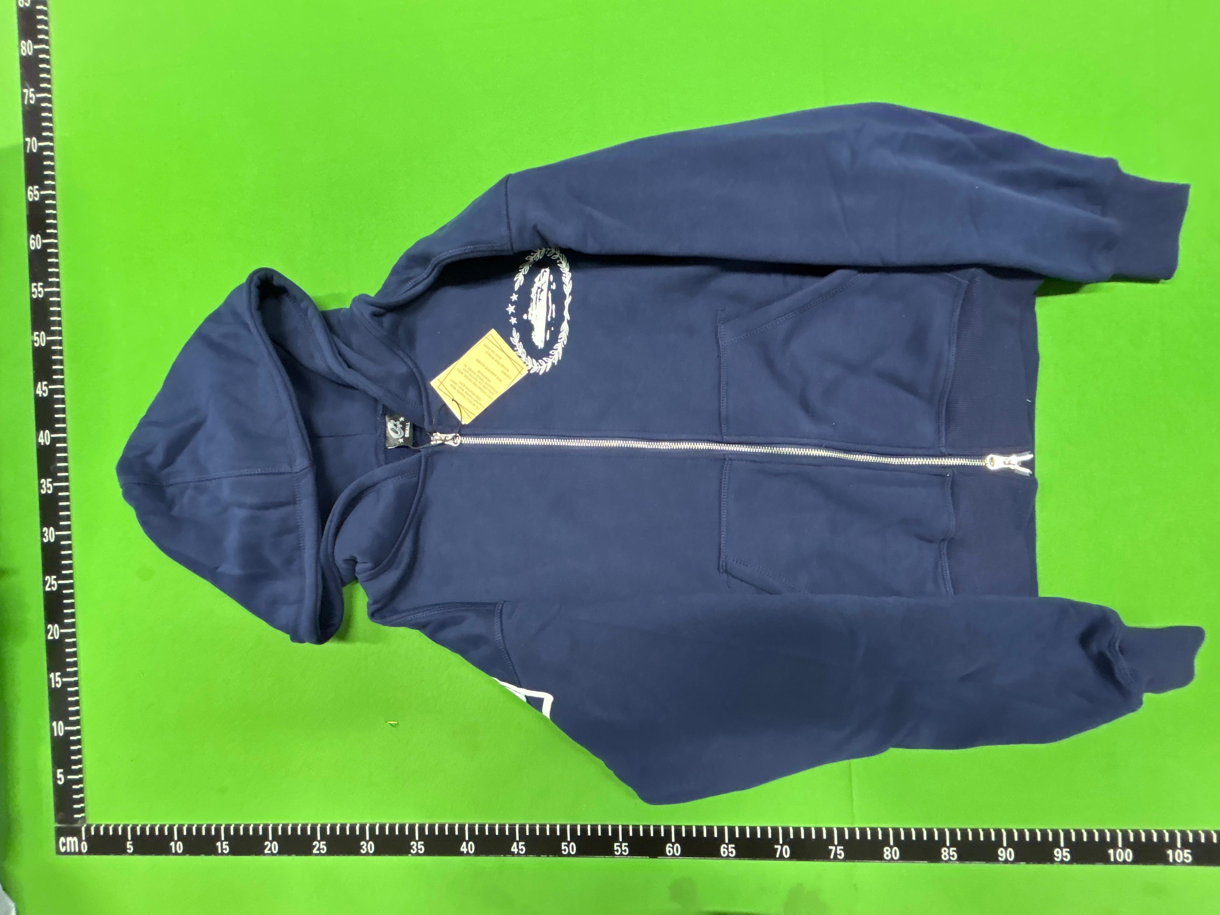 Foto QC 6 de Corteiz Zip Sweater Embroidered Script Logo Navy