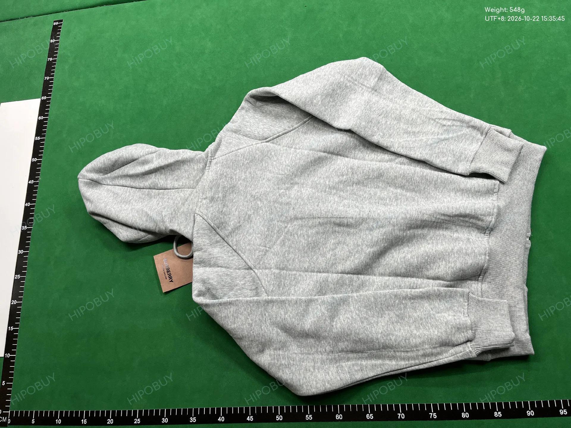 Foto QC 7 de Burberry Zip Sweater Vintage Check Hood Lining Black