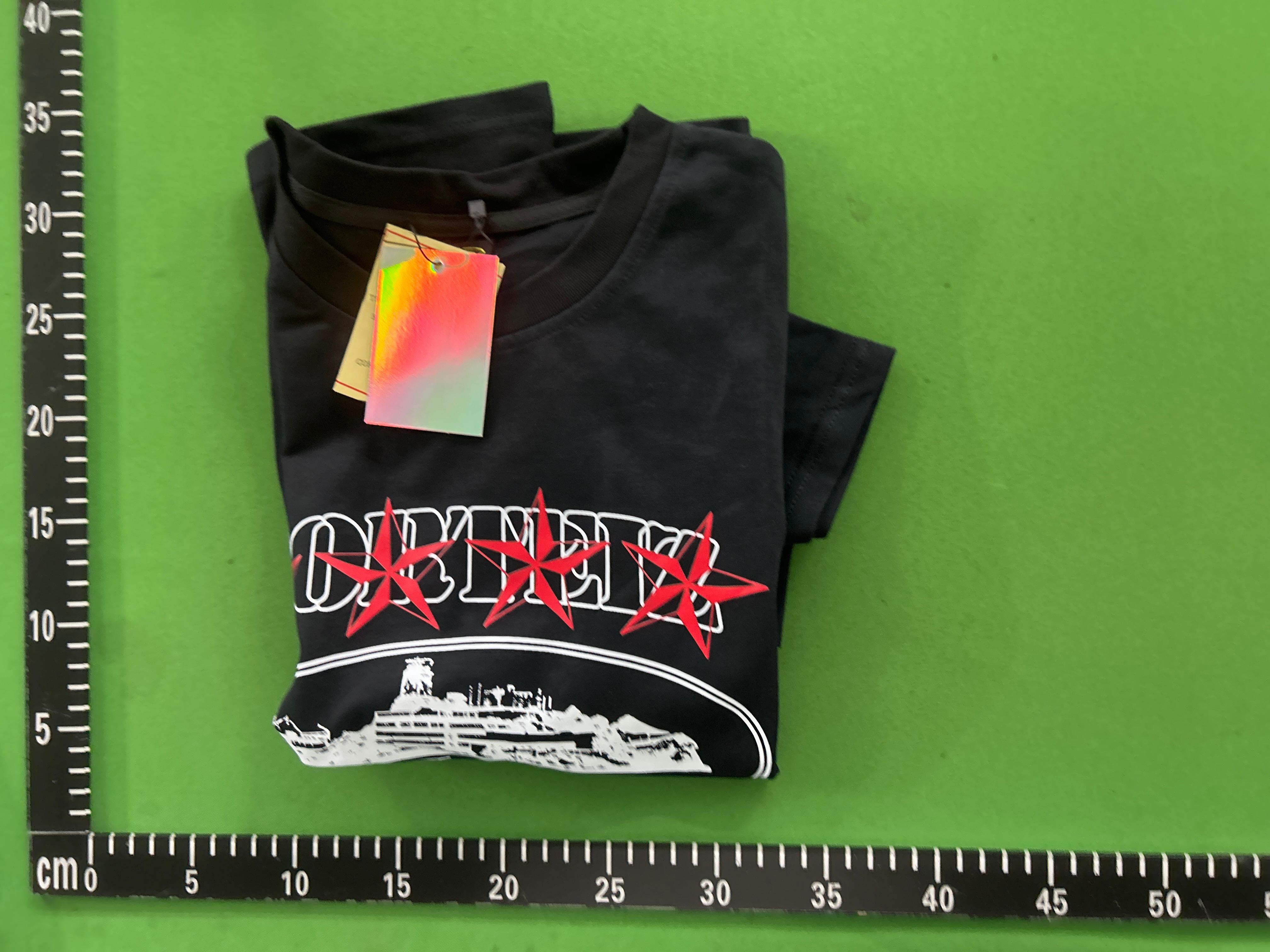 Foto QC 7 de Corteiz RTW T-shirt Star Script Logo Black