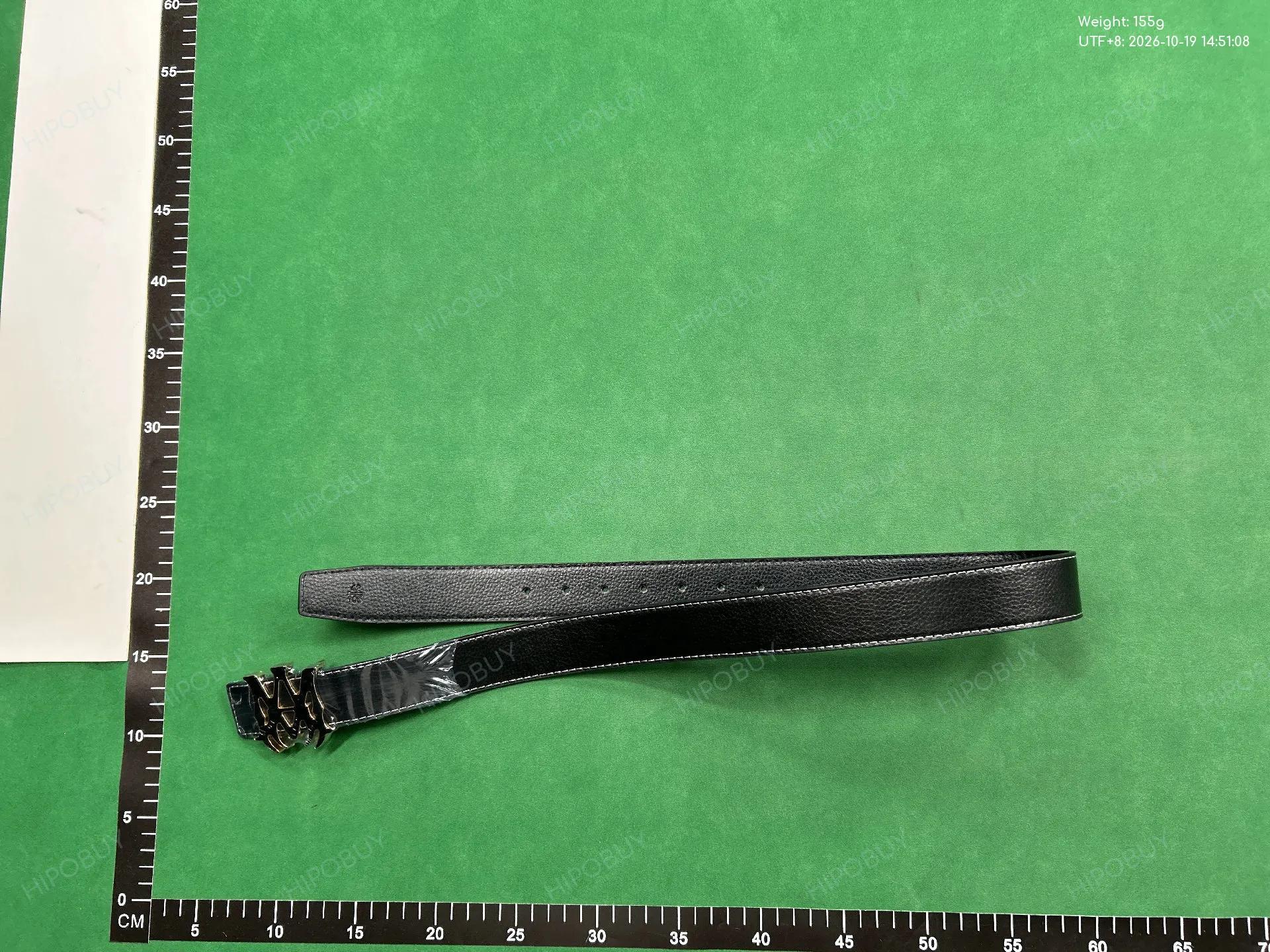 Foto QC 2 de Amiri Logo Belt Pebbled Leather