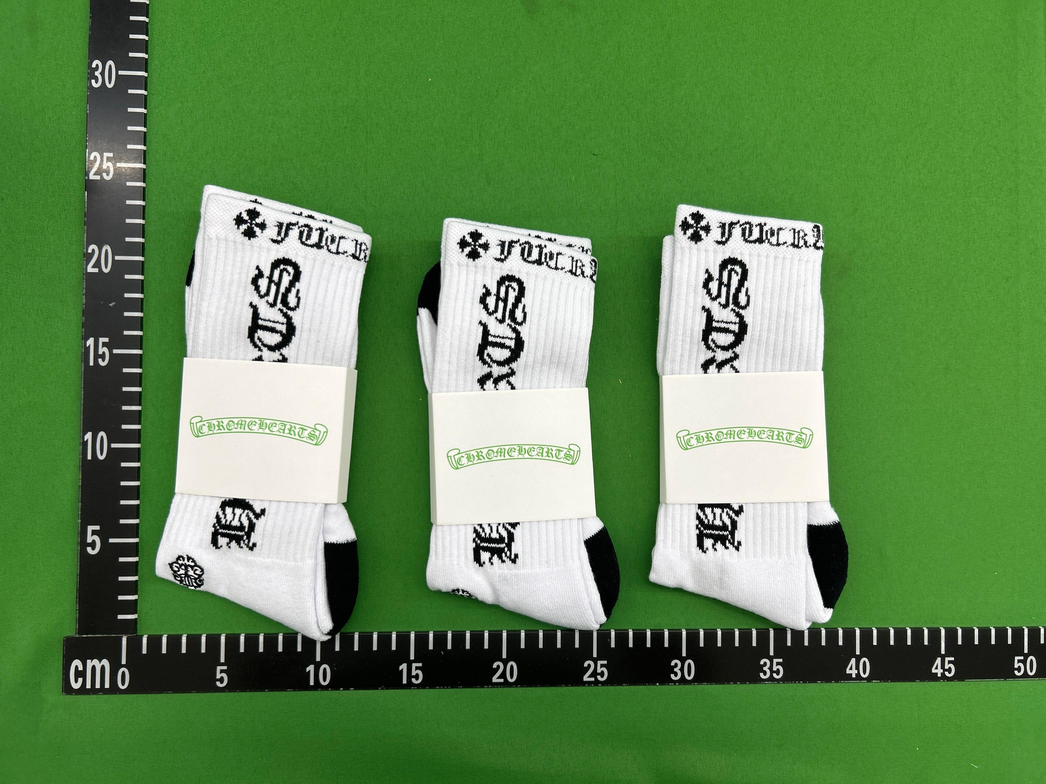 Foto QC 5 de Chrome Hearts Matty Boy Crew Socks Red Black