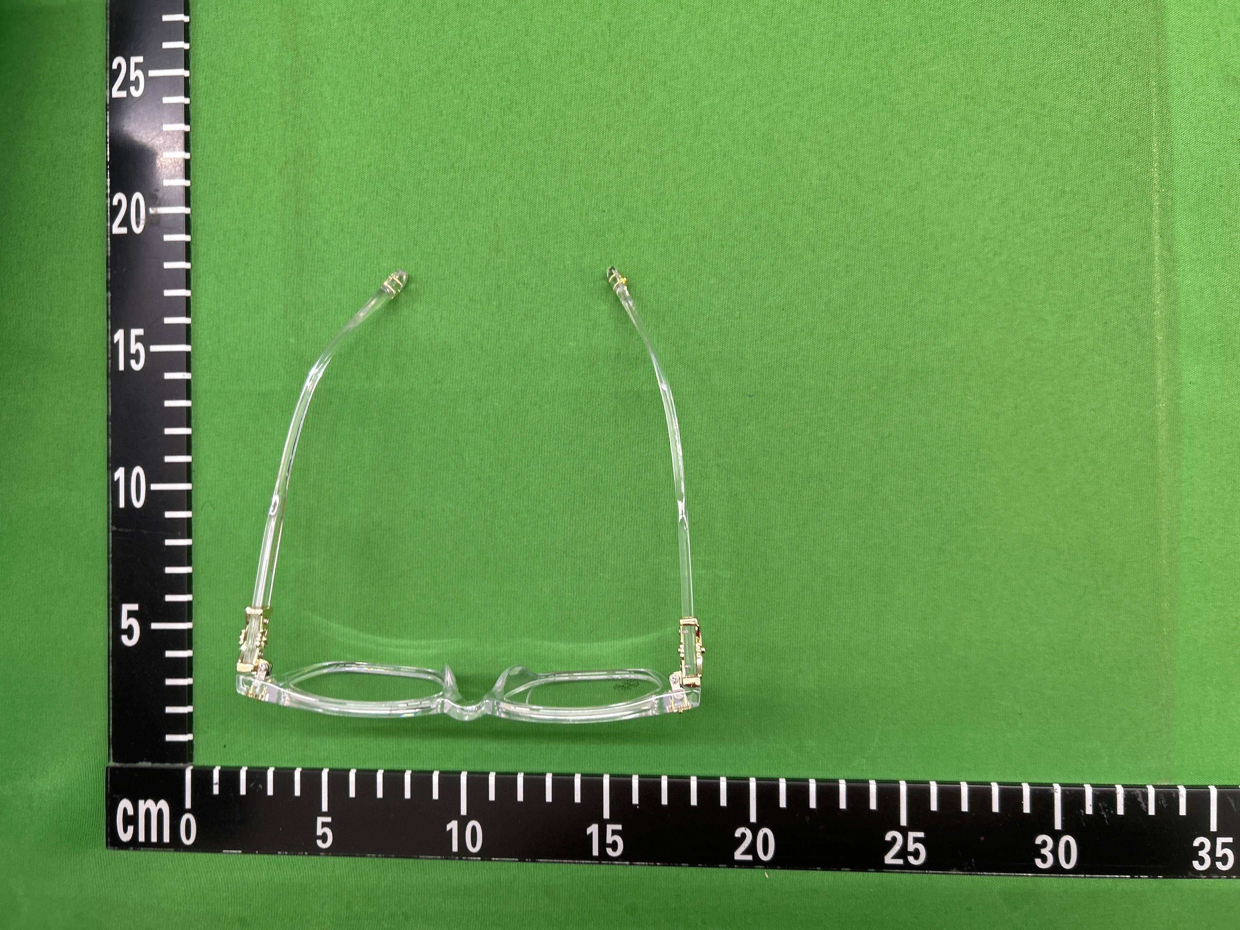 Foto QC 1 de Chrome Hearts Square-Frame Acetate Eyeglasses Black Gold (2273)