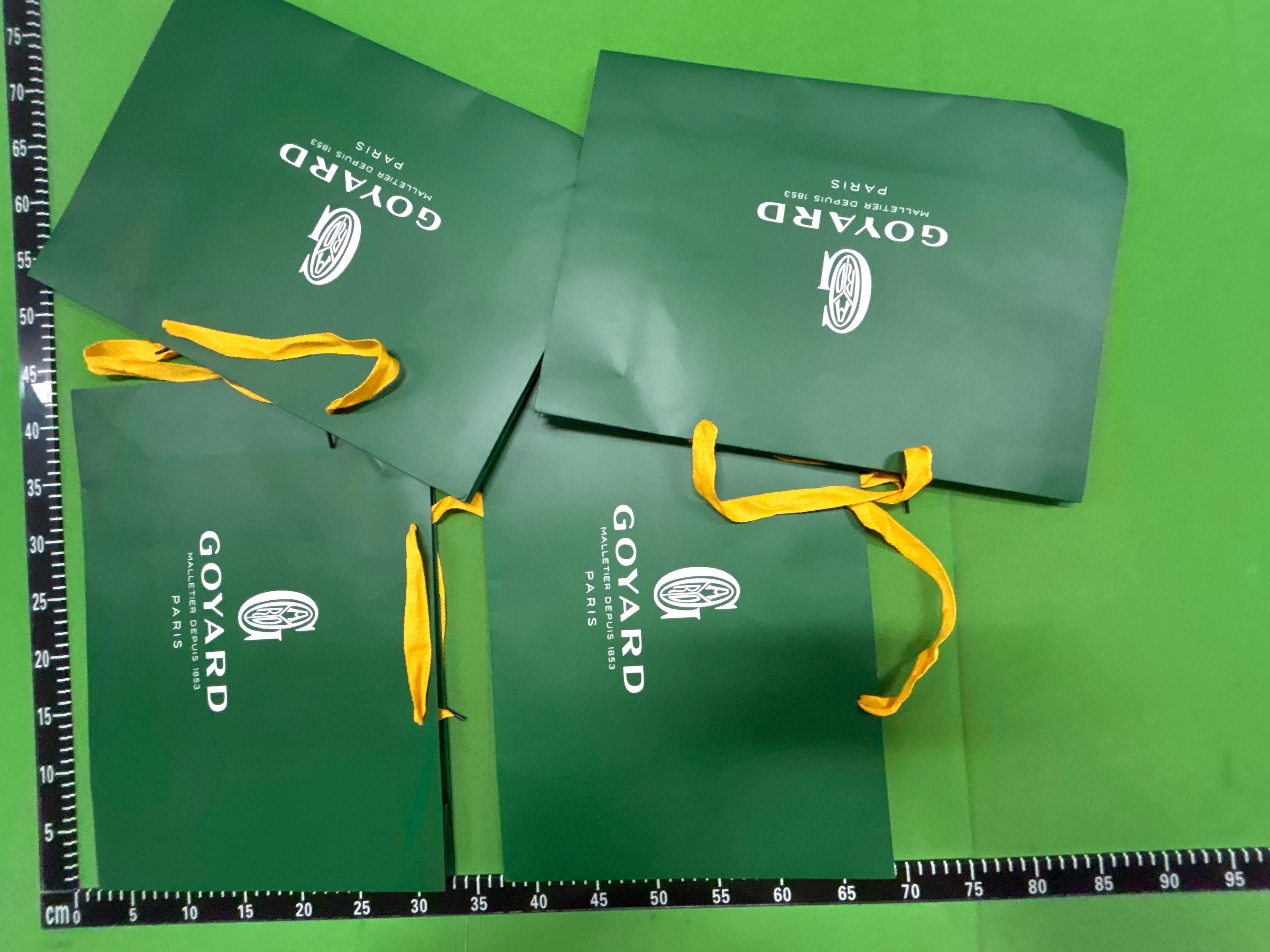 Foto QC 6 de Goyard Logo Paper Shopping Bag Green