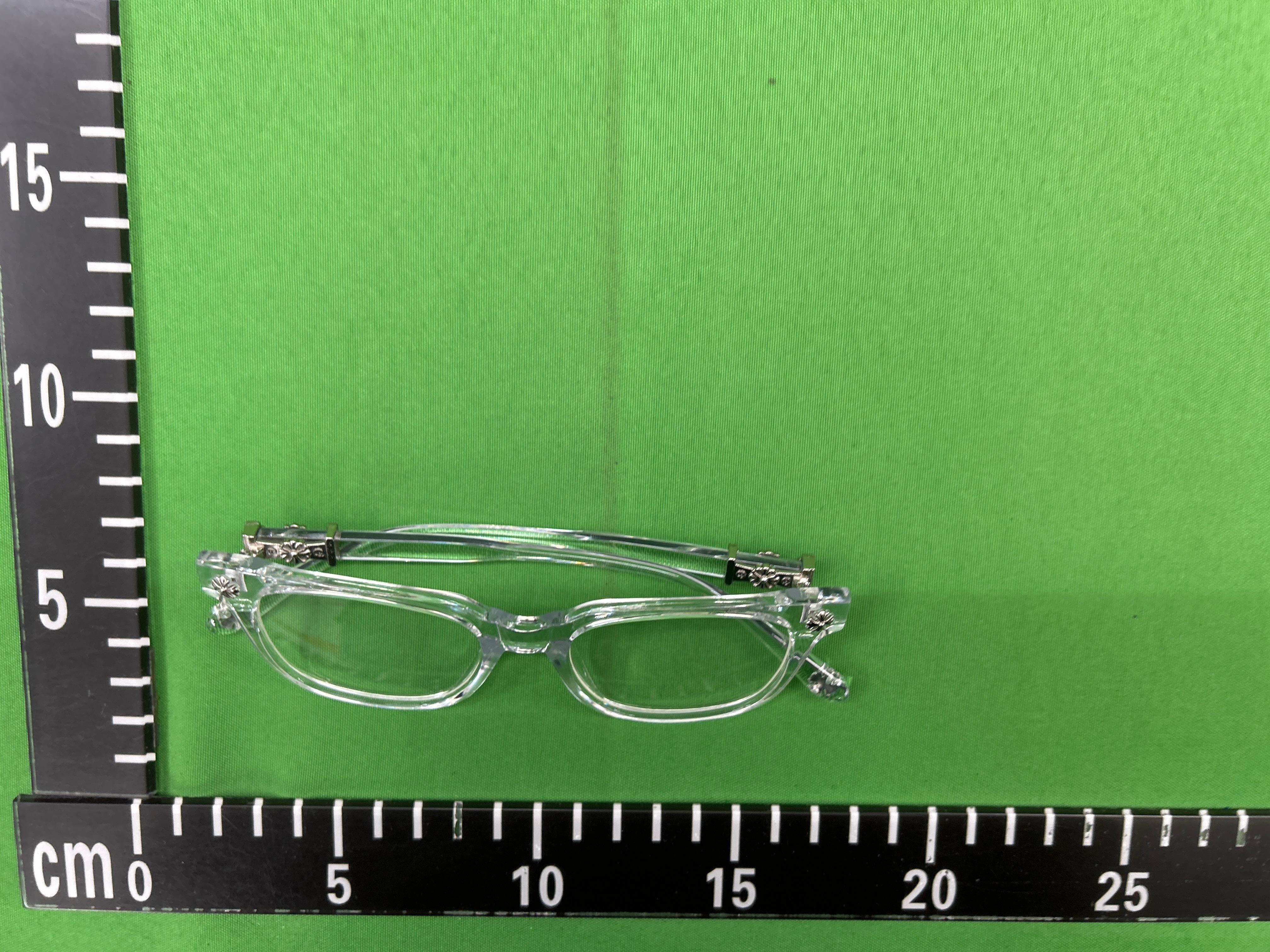 Foto QC 3 de Chrome Hearts Square-Frame Acetate Eyeglasses Black Clear (2273)