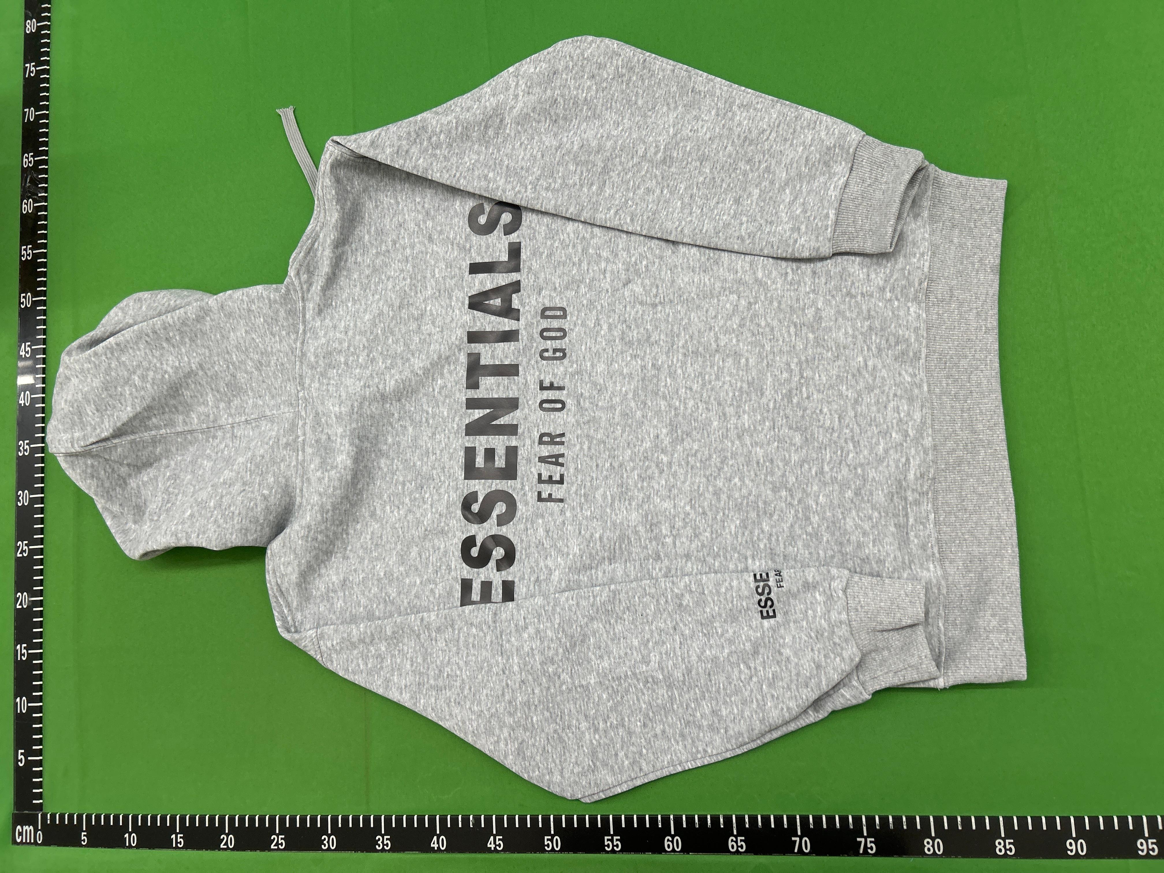 Foto QC 4 de Fear of God Essentials Flocked Logo Hoodie Jacket Black