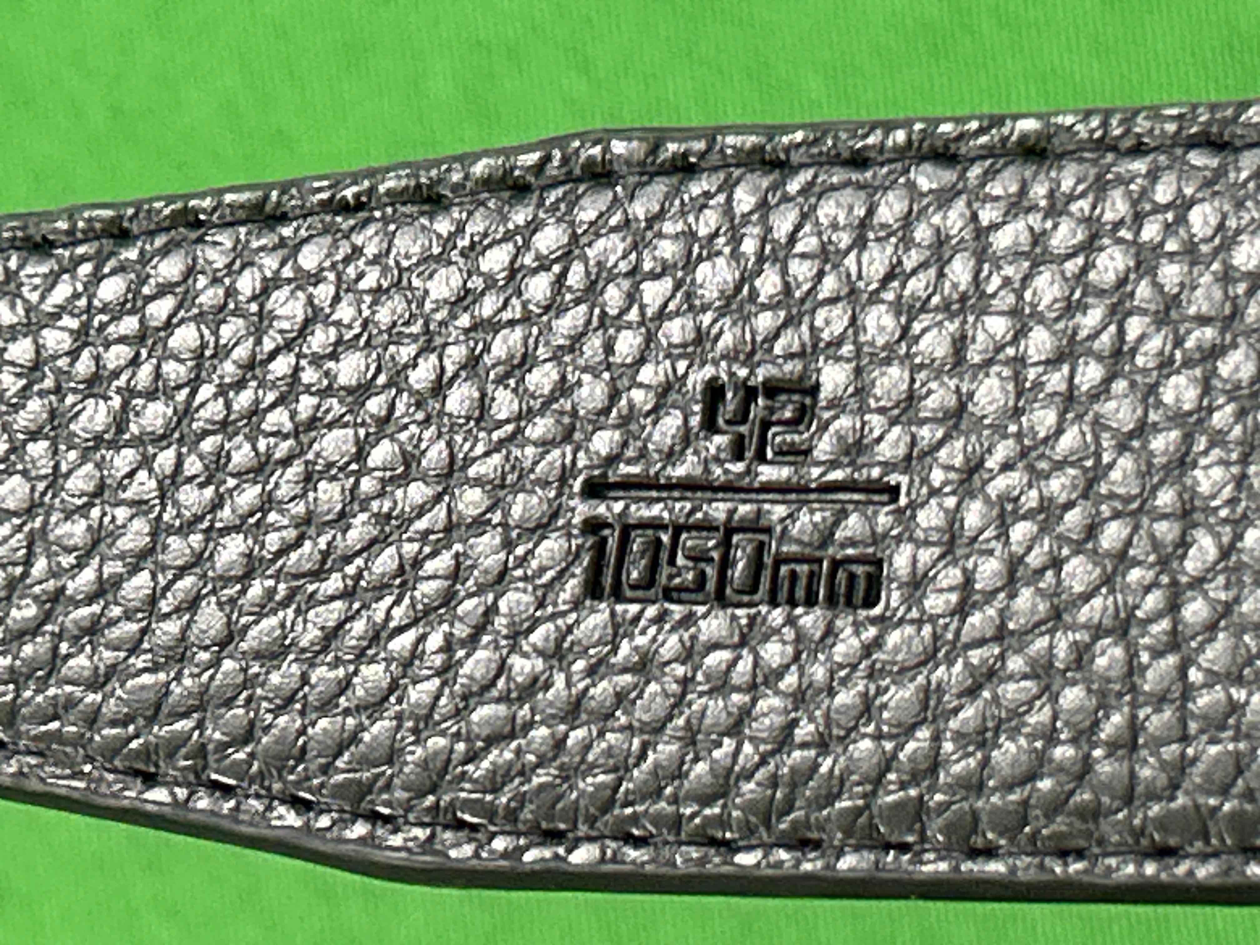 Foto QC 4 de Hermes H Reversible Belt White Black