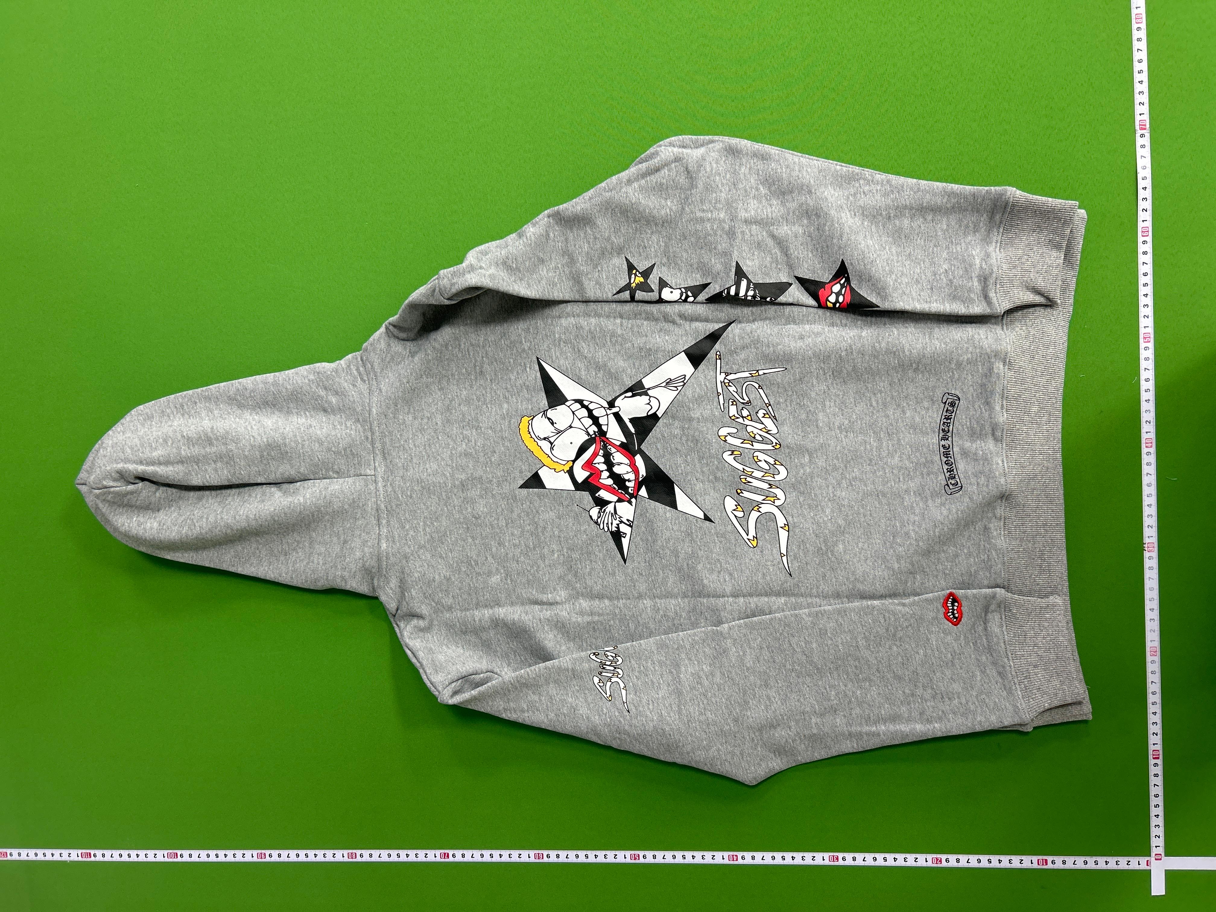Foto QC 8 de Chrome Hearts Heart Hoodie Zip Sweater Horseshoe All-over Cross Orange