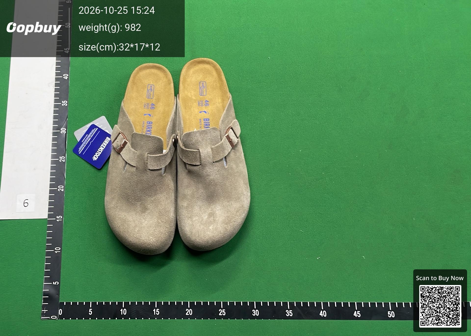 Foto QC 4 de Birkenstock Boston Suede Soft Footbed Clogs Olive Green