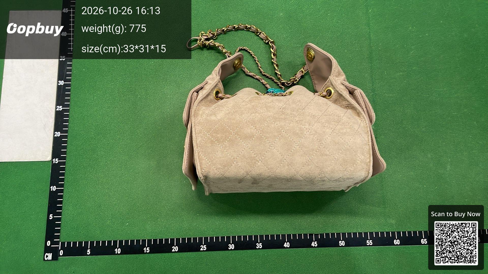 Foto QC 4 de Chanel Quilted Chain Bucket Bag Black Suede